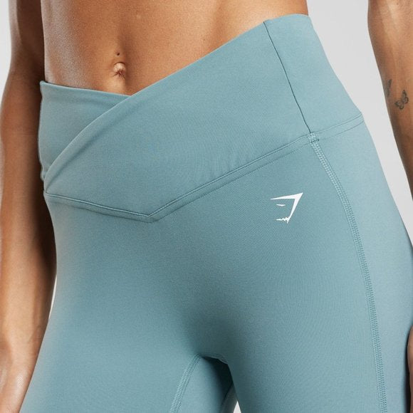 Gymshark Crossover Leggings Thunder Blue New With Tags $50 Retail