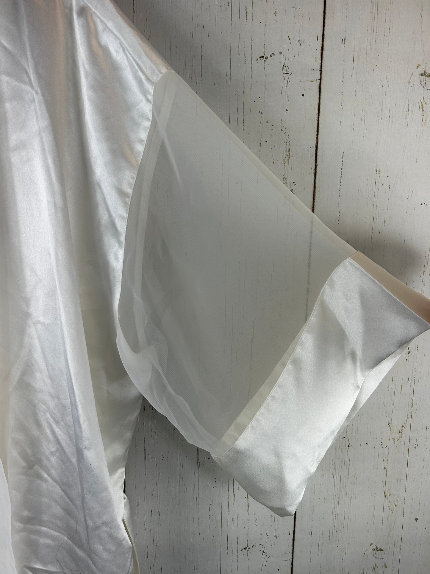 Vintage Victoria's Secret Ivory Satin Kimono Robe