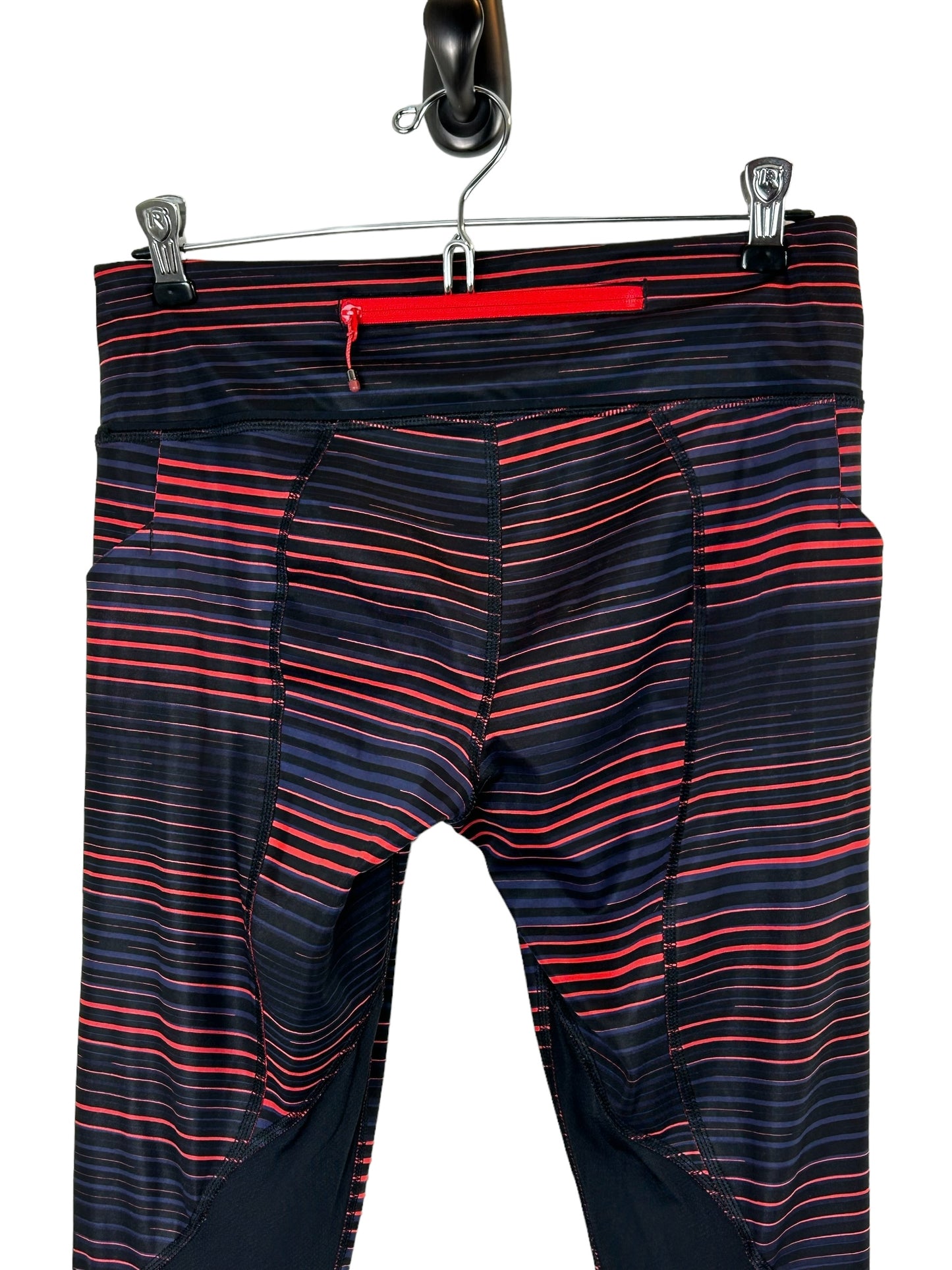 Lululemon Pace Rival Crop *Full-On Luxtreme Twisted Dune Alarming Black / Red