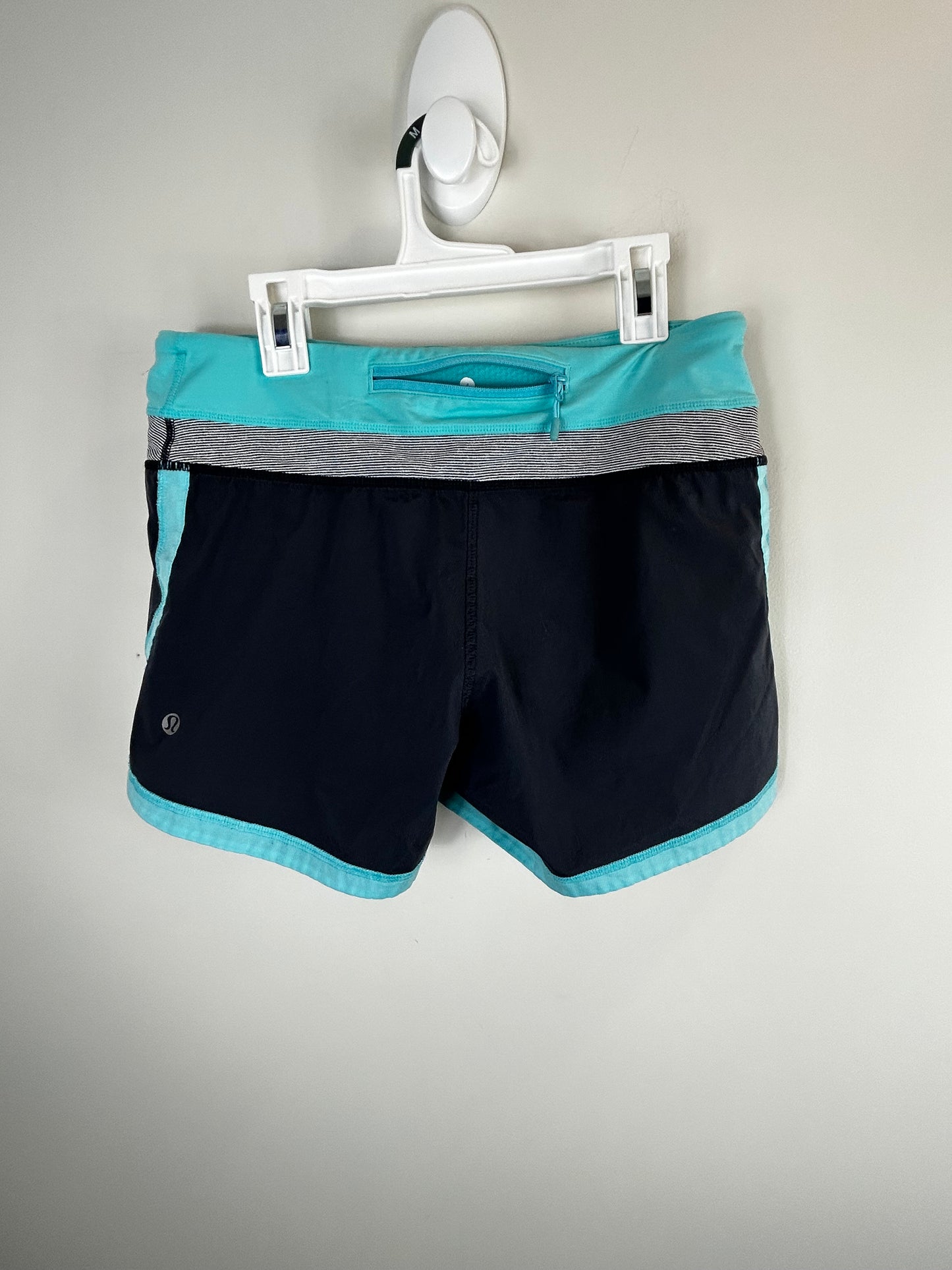 Lululemon Turbo Run Short Coal / Surge Wee Stripe / Surge womens workout size 4