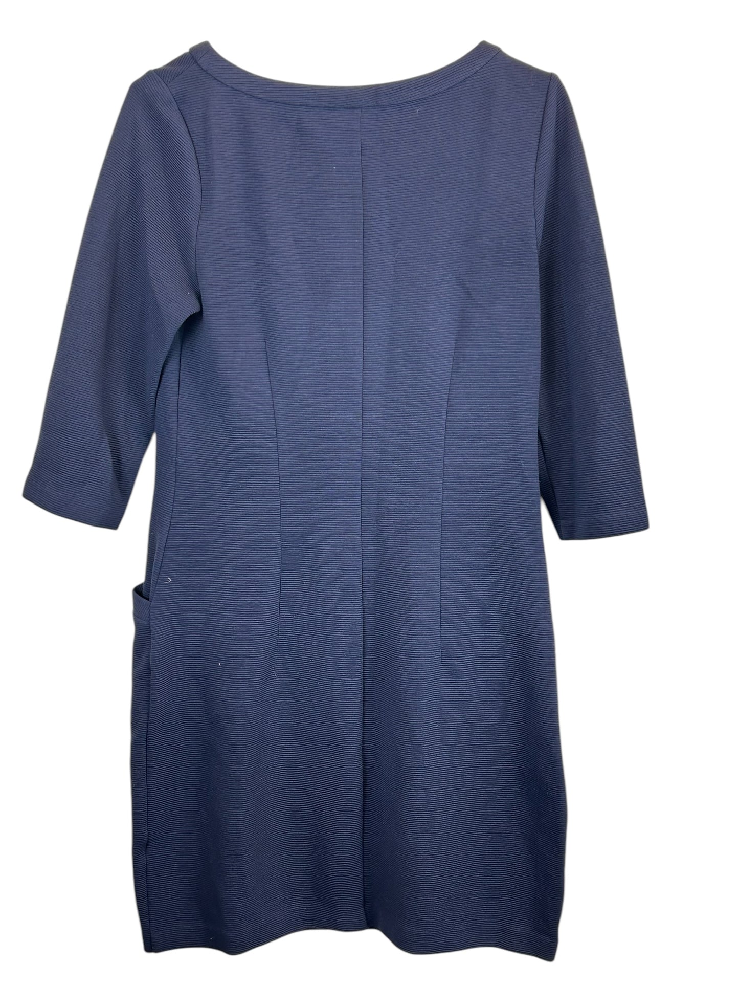 Boden Dress Sz 6R Navy Ellen Ottoman Pockets Ponte Preppy Office Career
