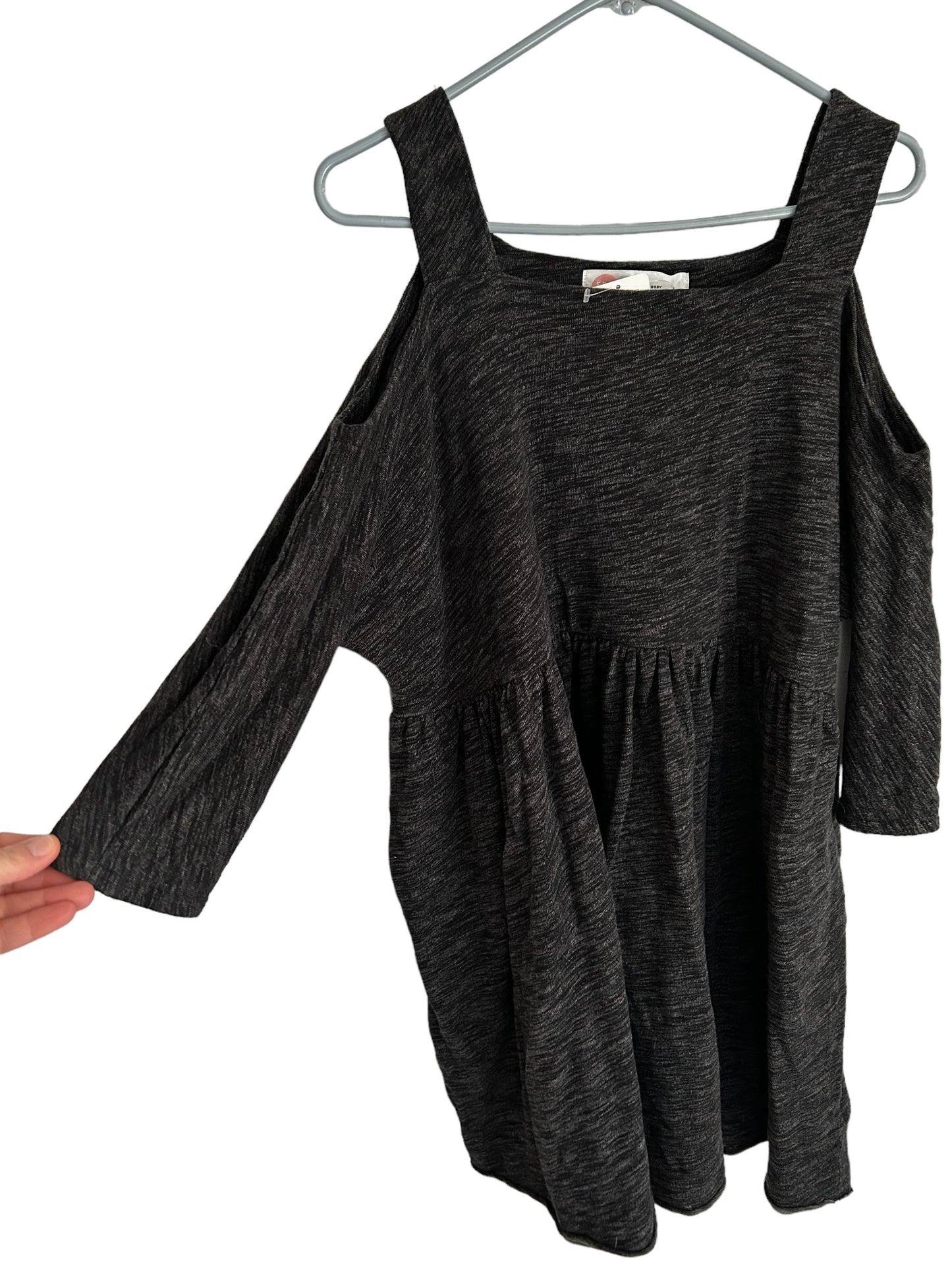 Free People Women's Grey and Black Dress