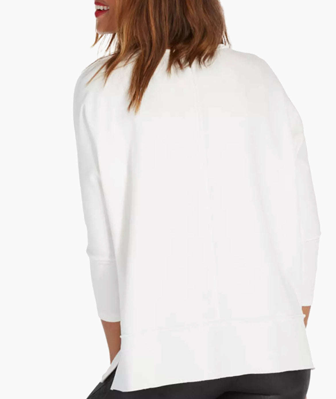 Spanx Perfect Length Dolman Sweatshirt-Powder
