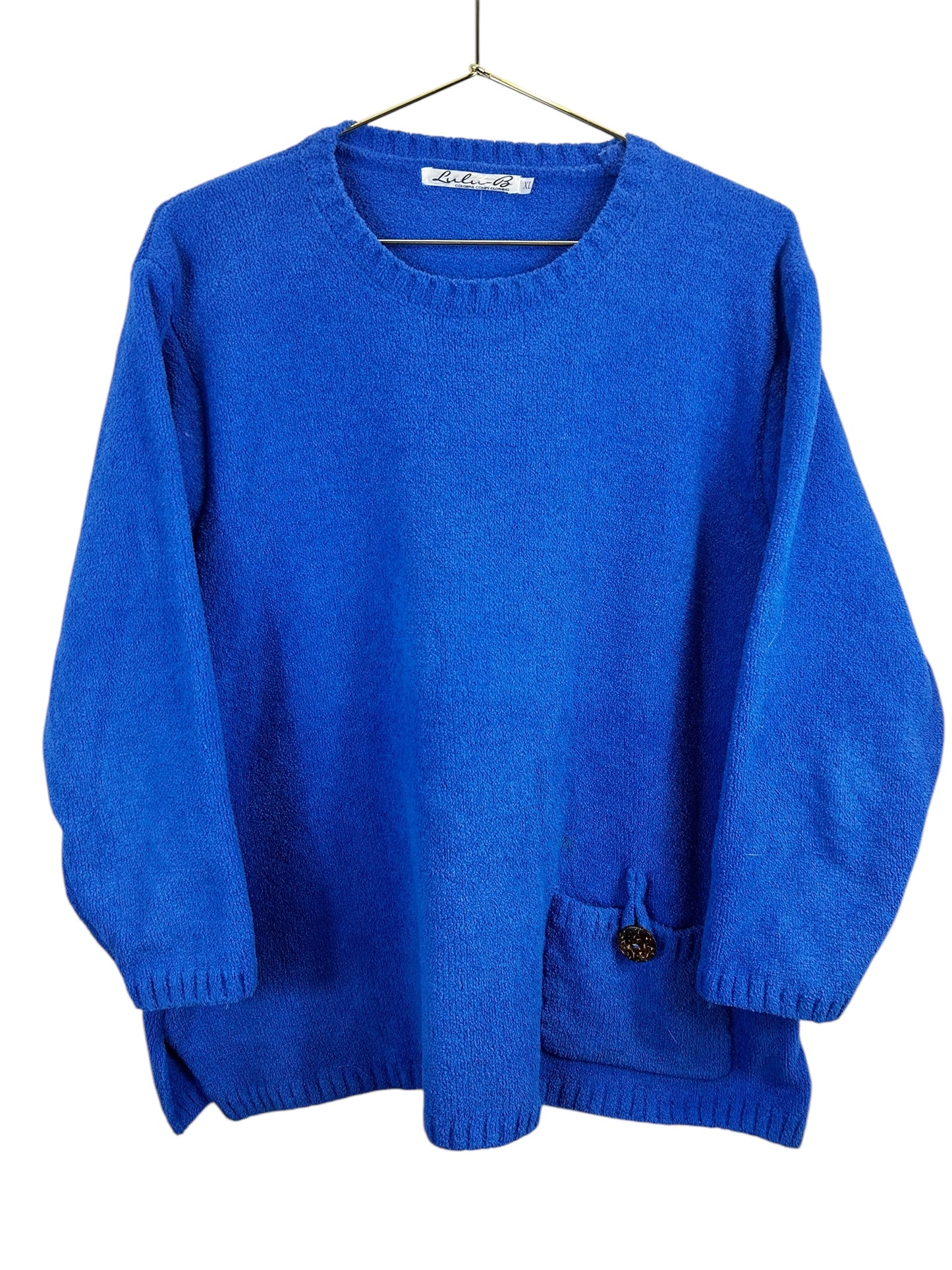 Lulu B Blue Chenille Sweater