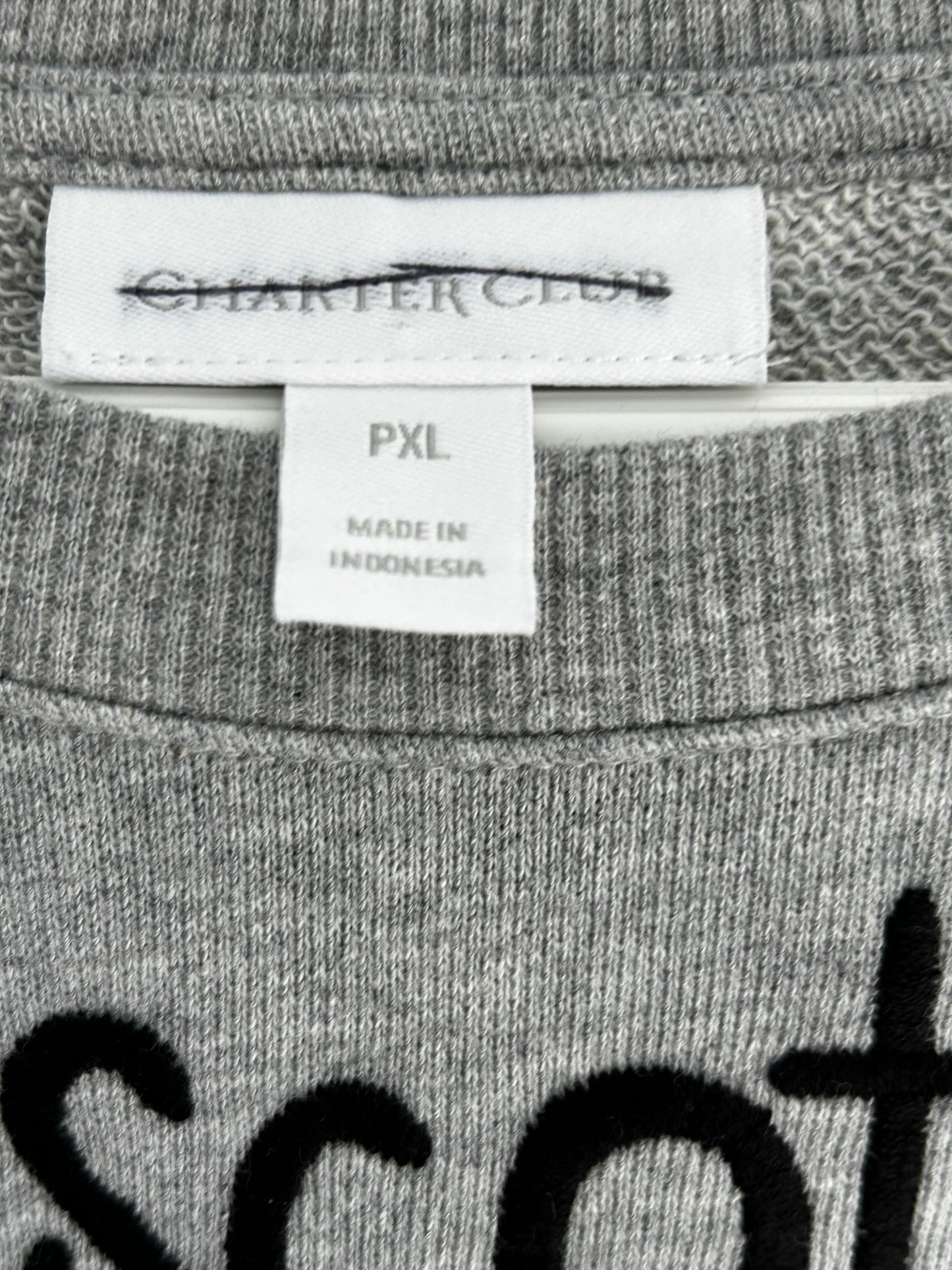 Charter Club Scottie Dog Gray Sweatshirt