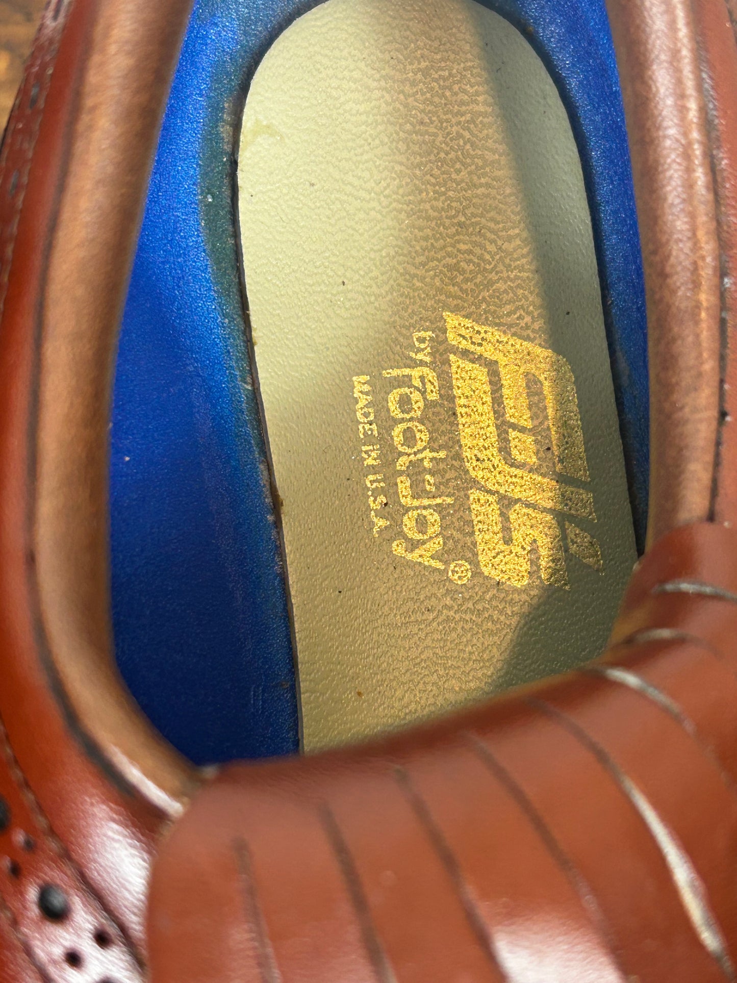 FootJoy Size 8 1/2 Brown Golf Shoe Wing Tip Leather Kiltie 59162