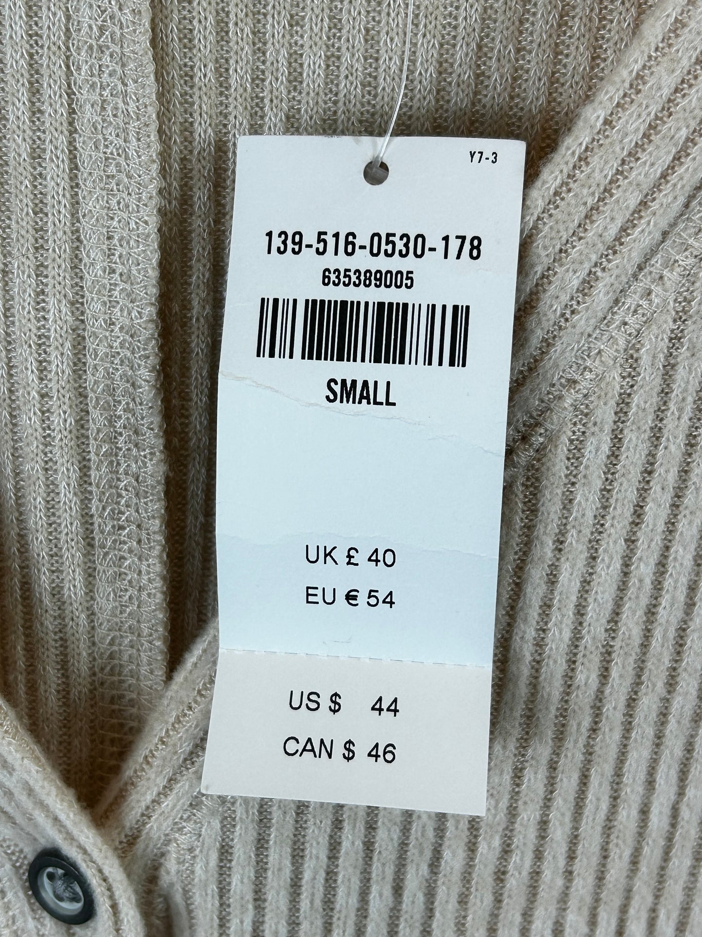 Abercrombie Fitch Cardigan Womens S Beige Button Up V Neck Long Sleeve