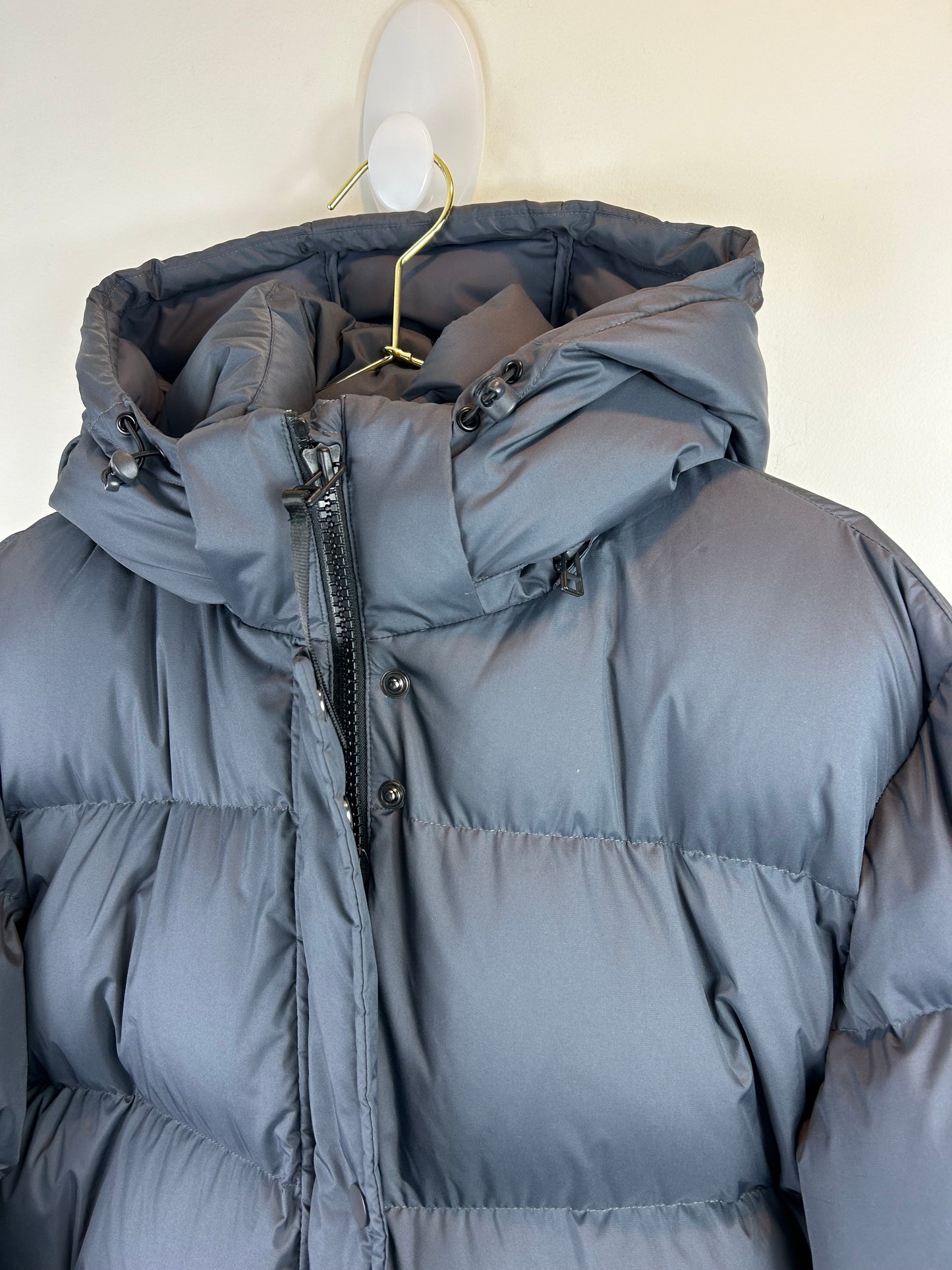 Quince NEW Long dark grey responsible down Puffer Coat