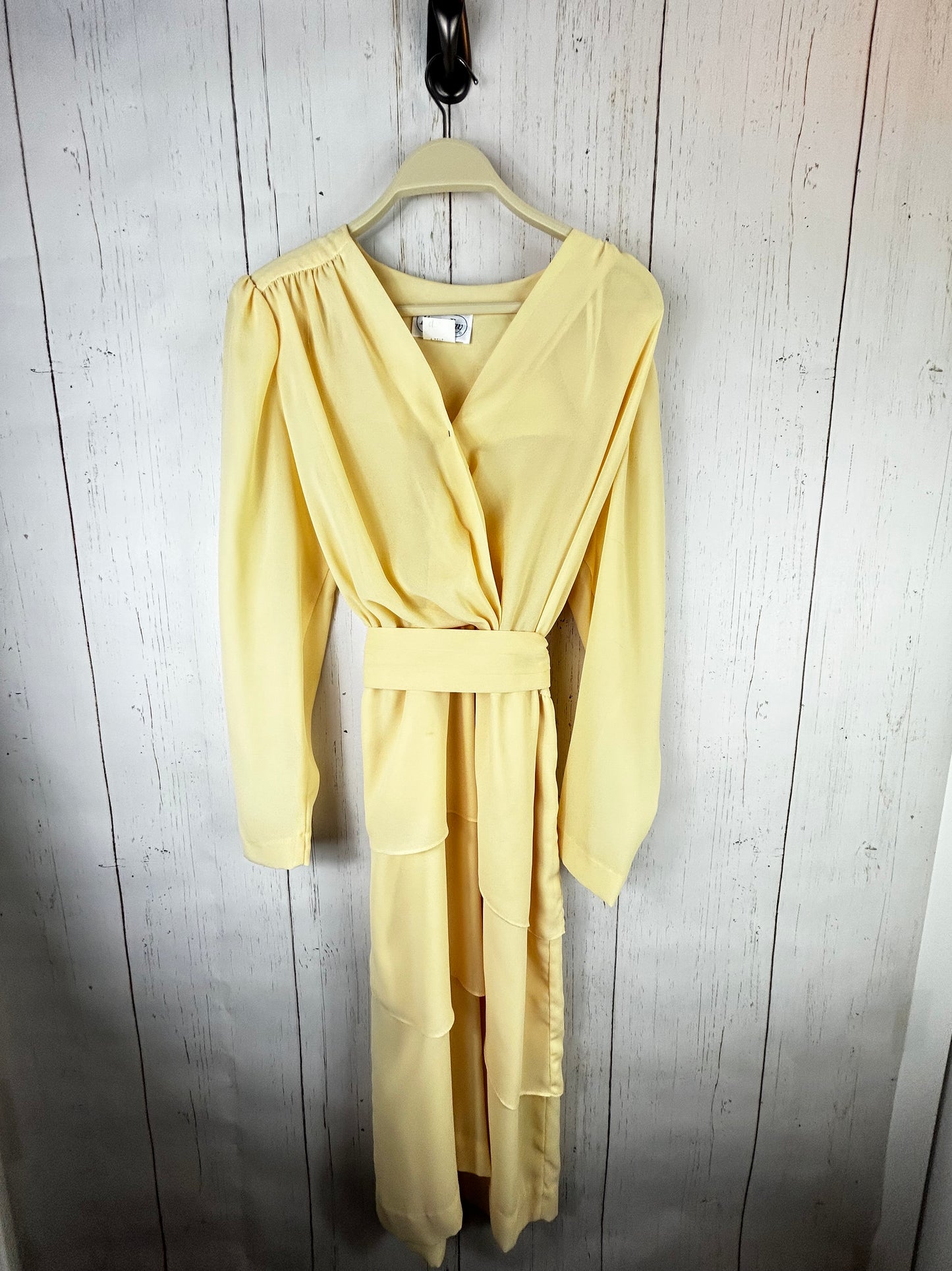 Vintage Leslie Fay Women's Yellow Dress