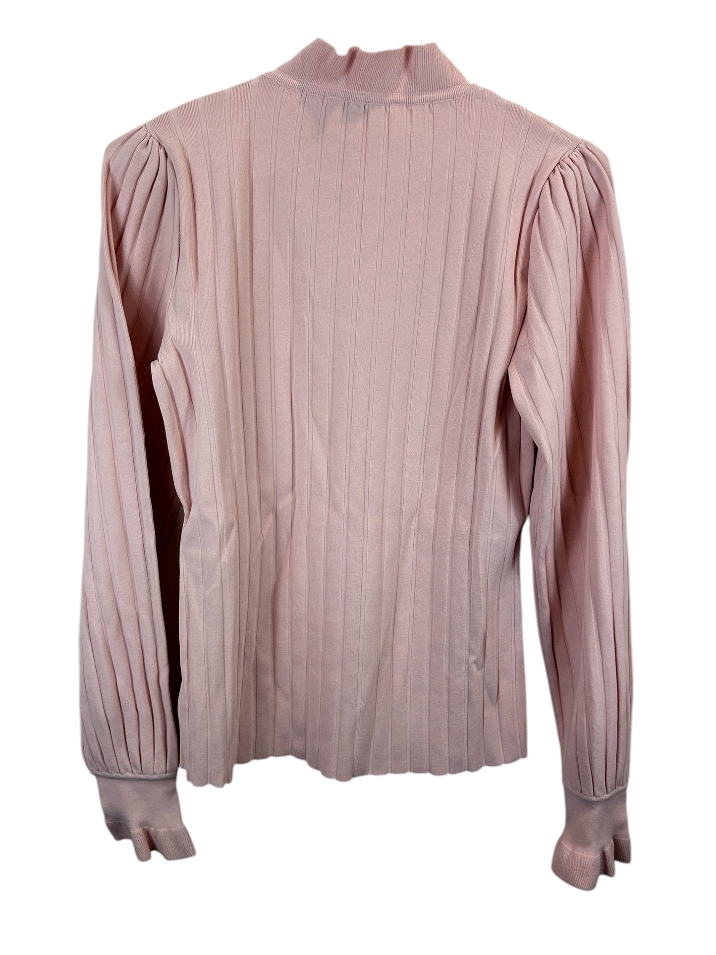 MAX MARA Zoraide Ruffle-collar Ribbed Sweater In Pink- NEW