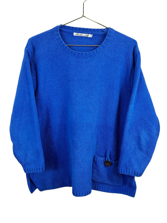 Lulu B Blue Chenille Sweater