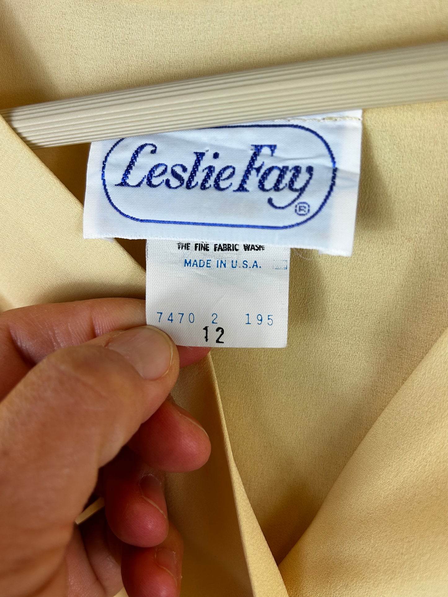 Vintage Leslie Fay Women's Yellow Dress