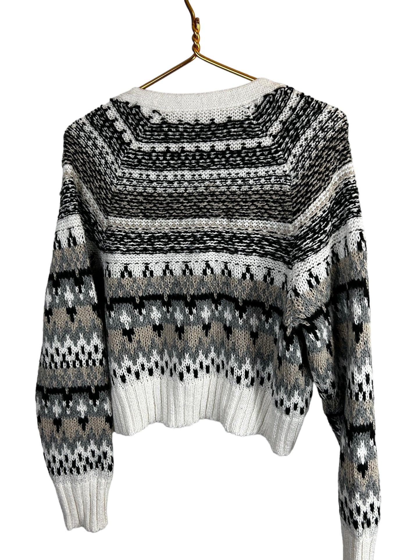 American Eagle Cropped Fair Isle Sweater