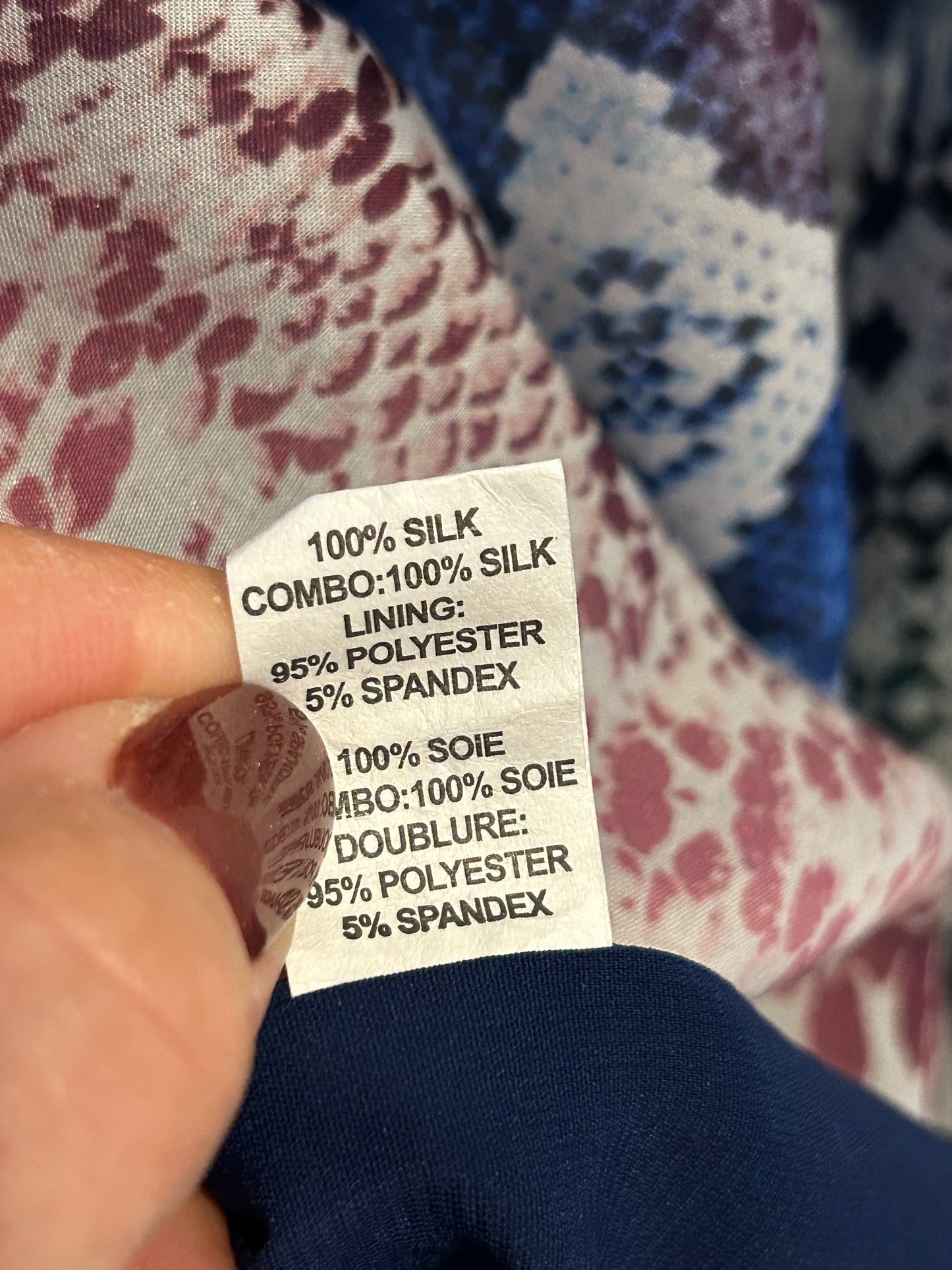 Ramy Brook Kayden mixed-print silk blouse with a drawstring tie neckline