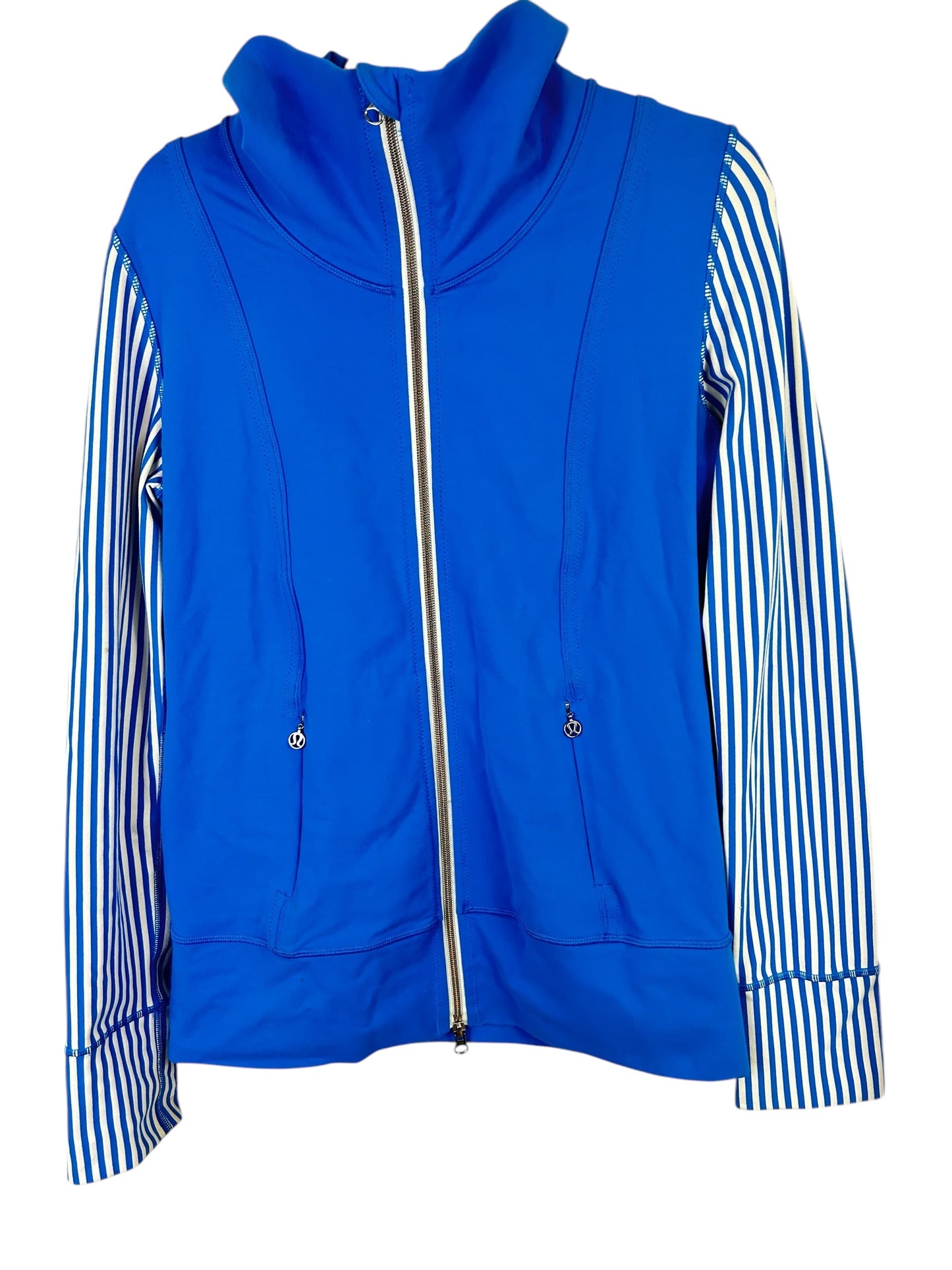 Lululemon Daily Yoga Jacket Beaming Blue / Classic Stripe Polar