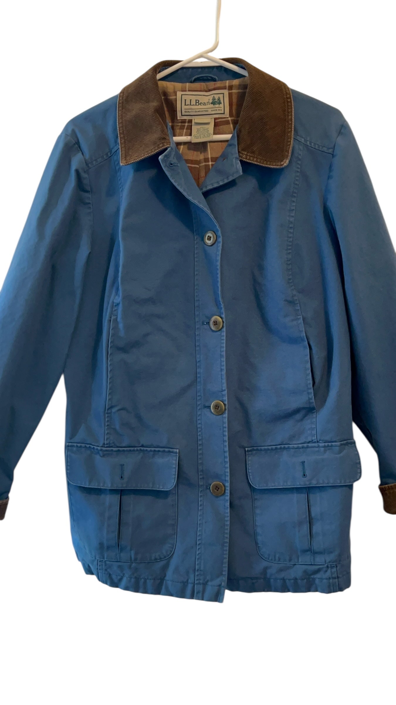 L.L.Bean Workwear Vintage Jacket M 90s Barn Coat Chore Blue Womens