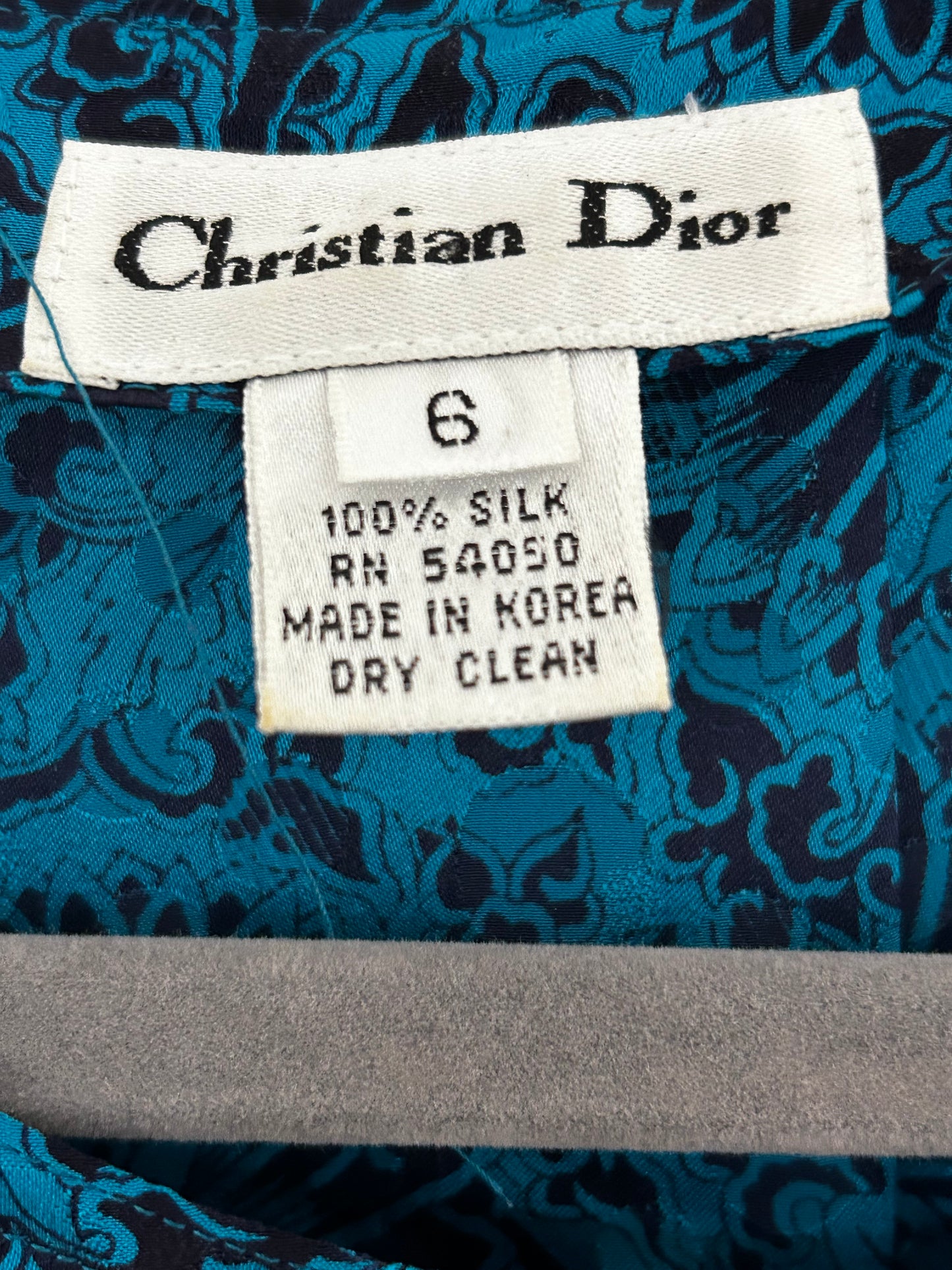 Christian Dior Vintage Womens Silk Blouse