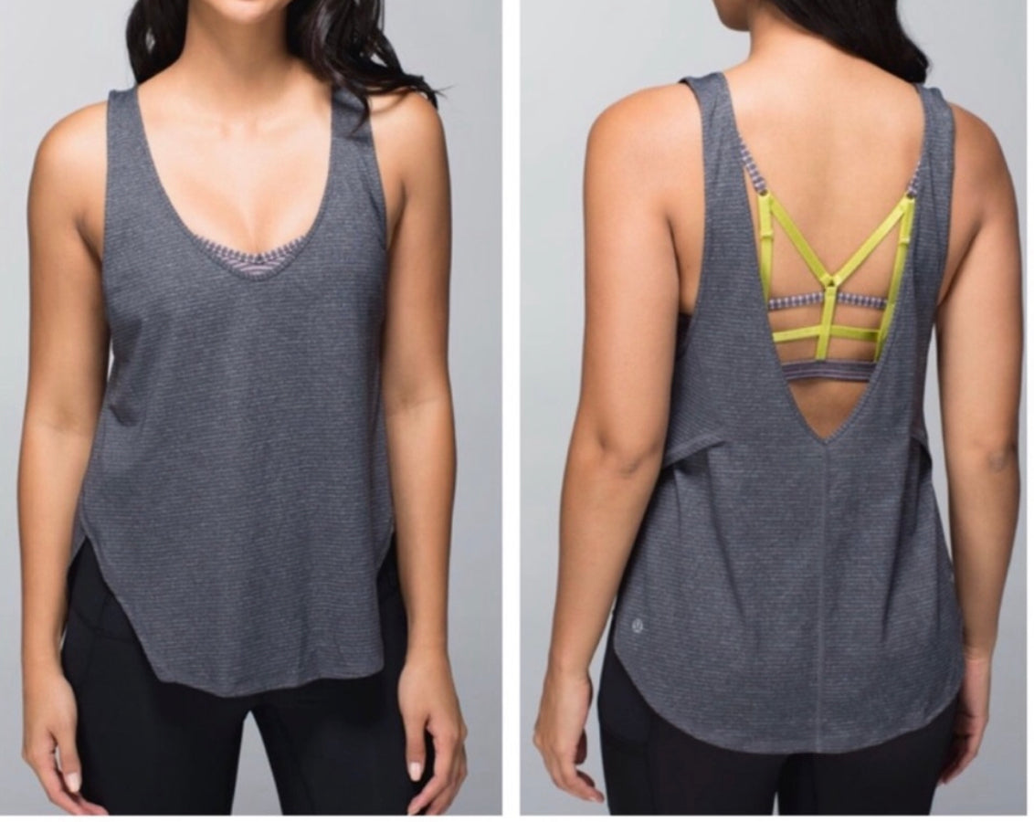 Lululemon Seek The Heat Tank Top Heather Gray