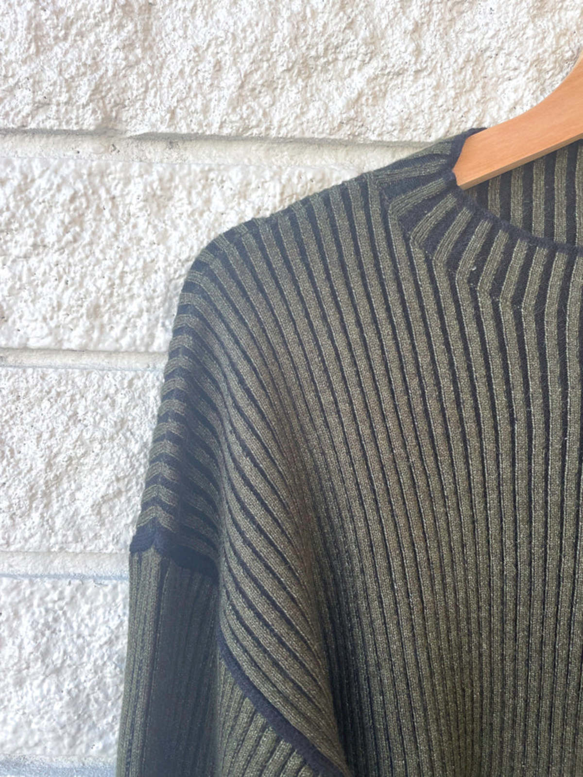 Varley Grant Knit Dark Olive Womens Sweater NWT