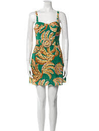 Farm Rio Raining Bananas Mini A-Line Dress belted dress women’s