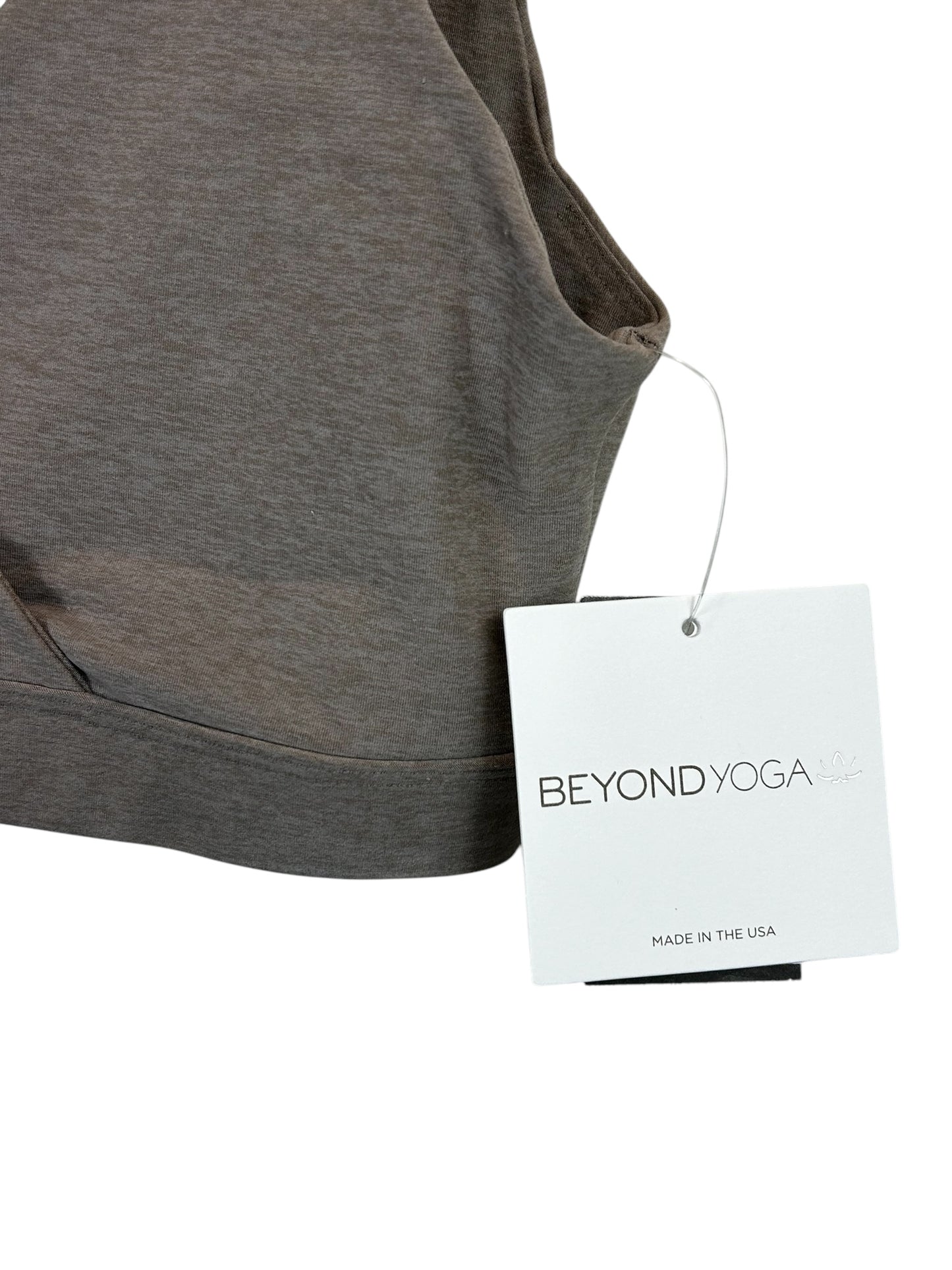 BEYOND YOGA SPACEDYE CROSSOVER BRA - BIRCH HEATHER