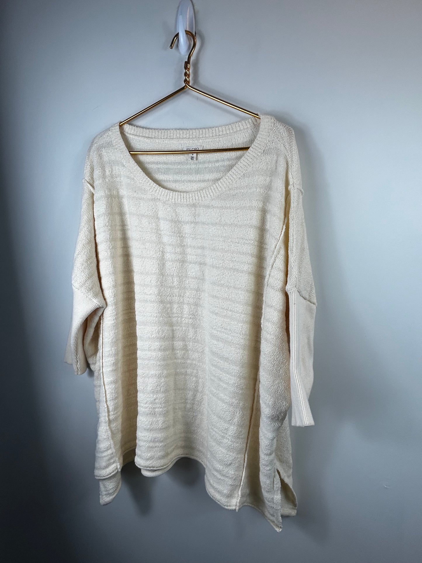 Pilcro by Anthropologie oversized sweater tunic in ivory