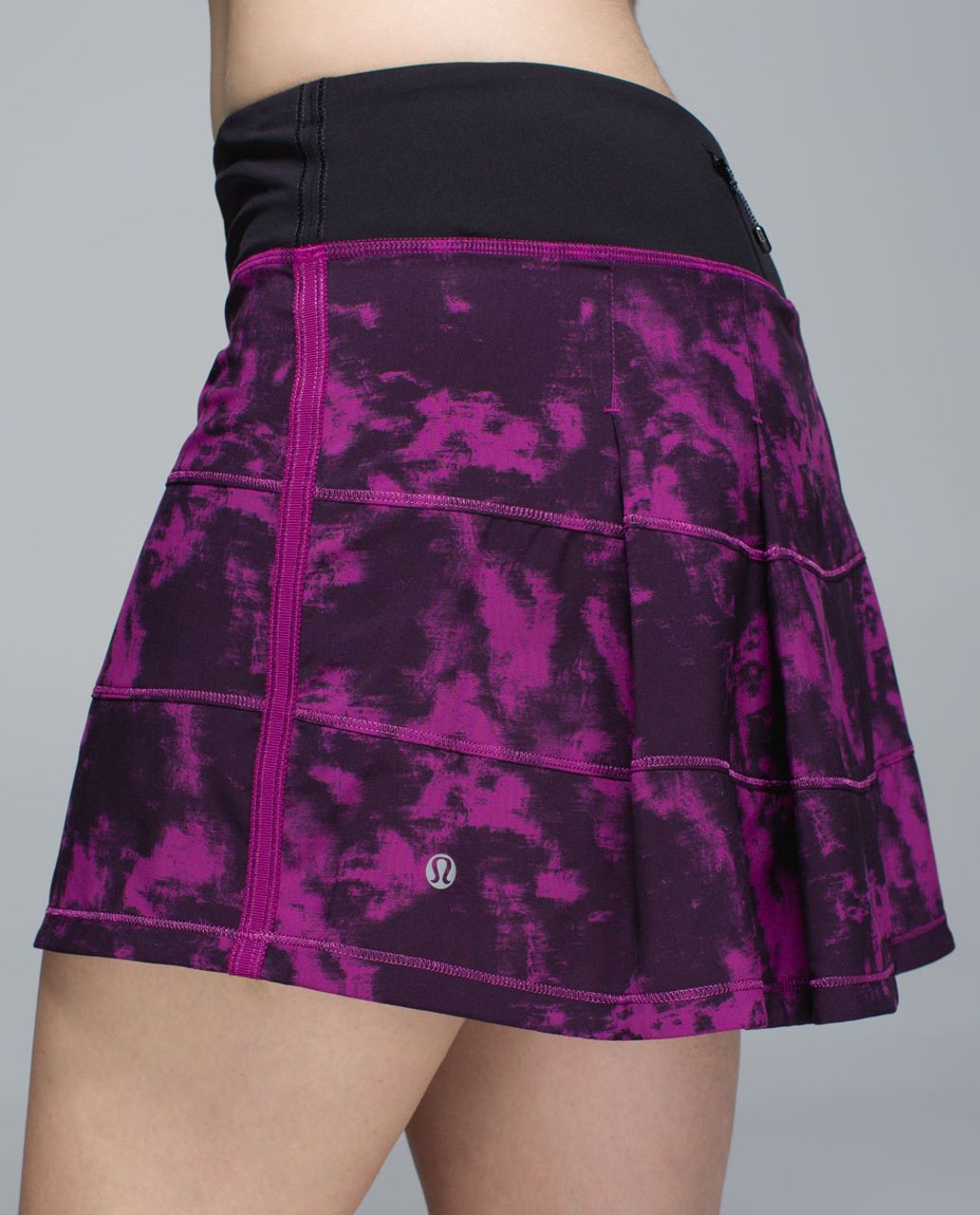 Lululemon Pace Rival Skirt II 4-way Stretch Breezie Regal Plum Black / Black