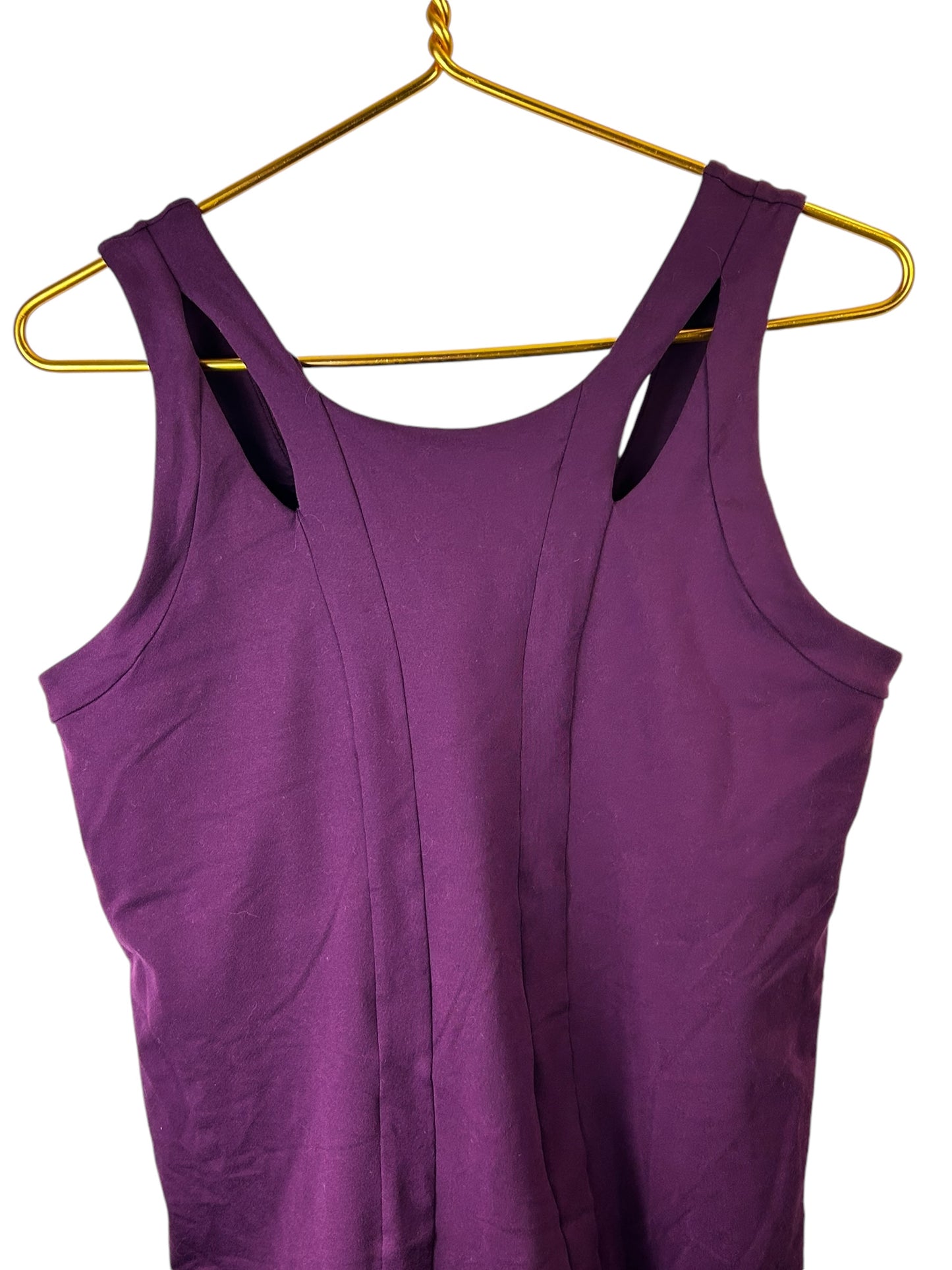 ALO LONG ARCH TANK IN BLACK PLUM SIZE LARGE