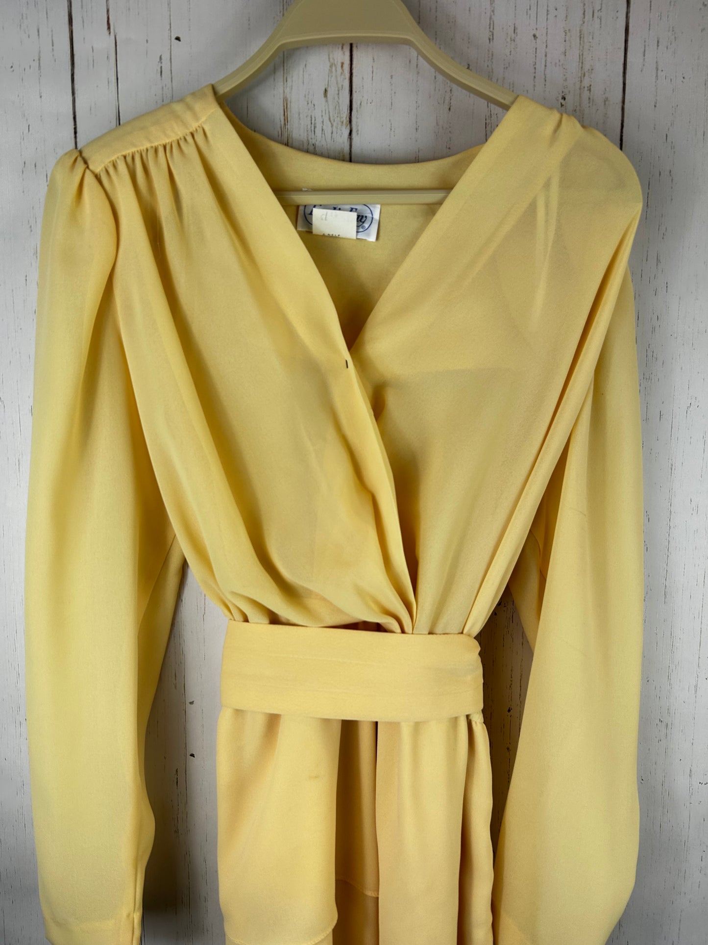 Vintage Leslie Fay Women's Yellow Dress