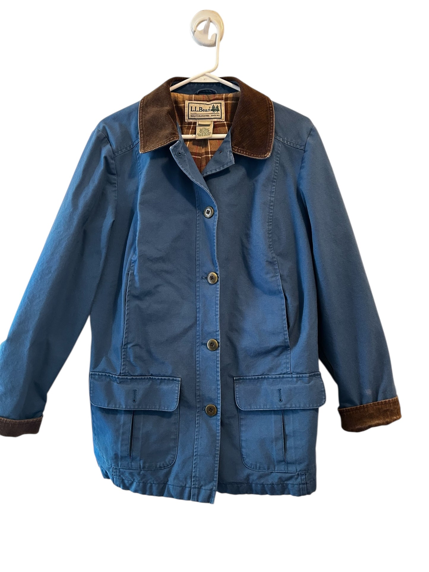 L.L.Bean Workwear Vintage Jacket M 90s Barn Coat Chore Blue Womens