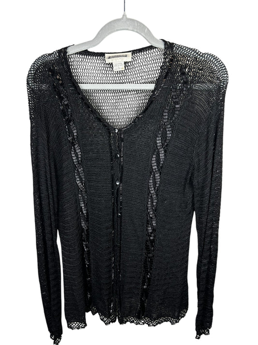 Express Black Dressy Beaded Cardigan L