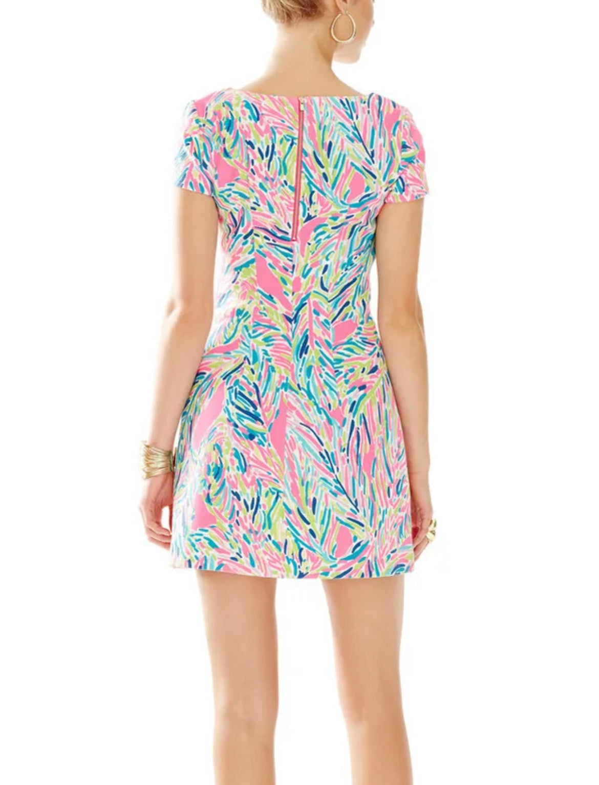 Lilly Pulitzer Layton Shift Dress In Multi Palm Reader Print Size S RETAILS $198