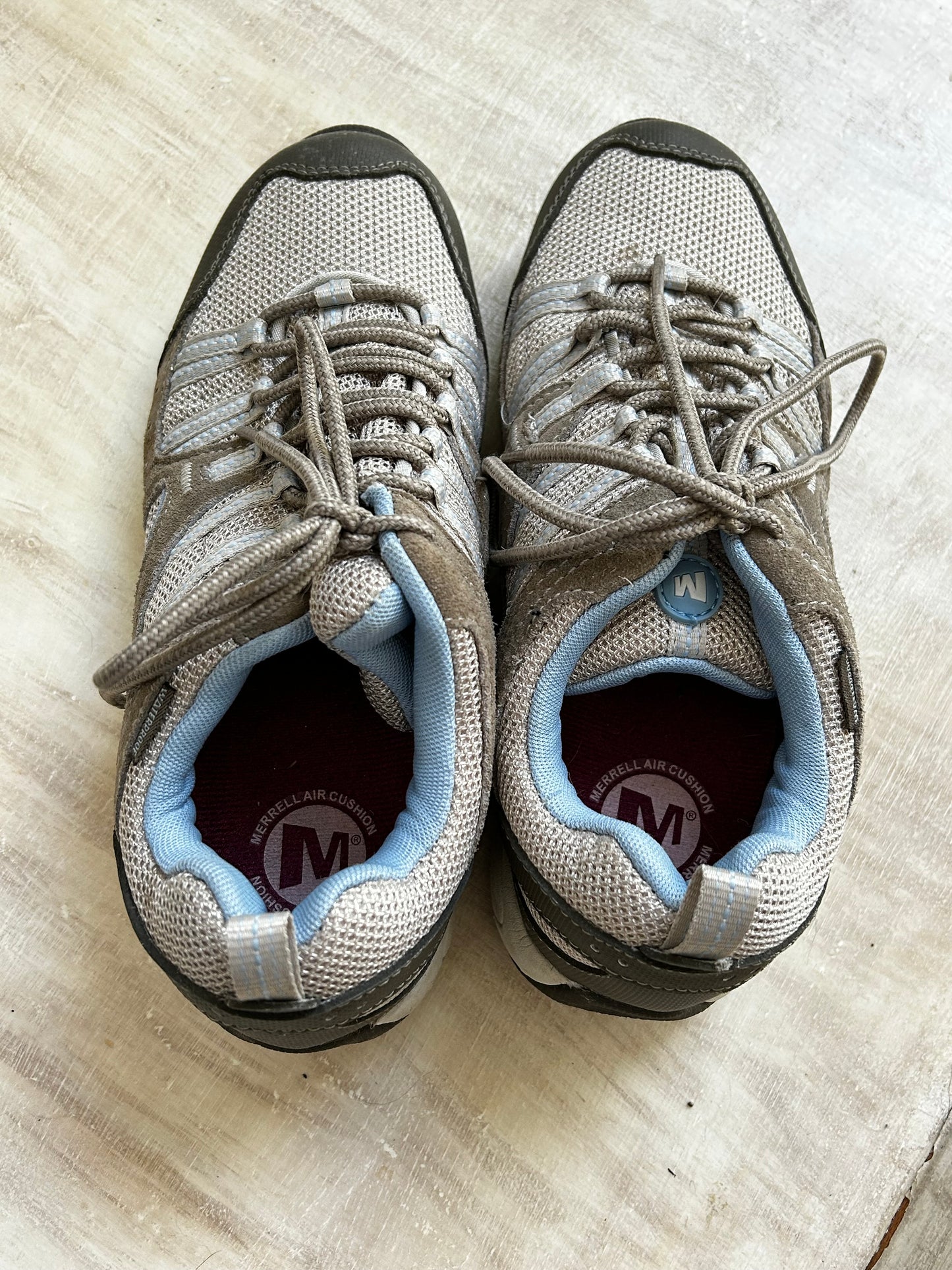 Merrell J080453 Tuskora Waterproof Lace-Up Gray Hiking Shoes boot Women Size 8