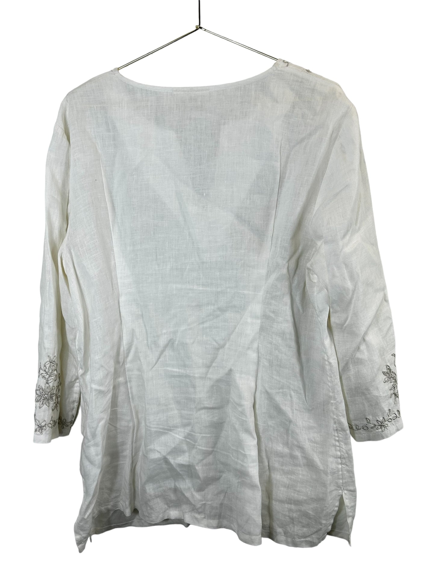 Charter Club Luxury Linen Embroidered Tunic