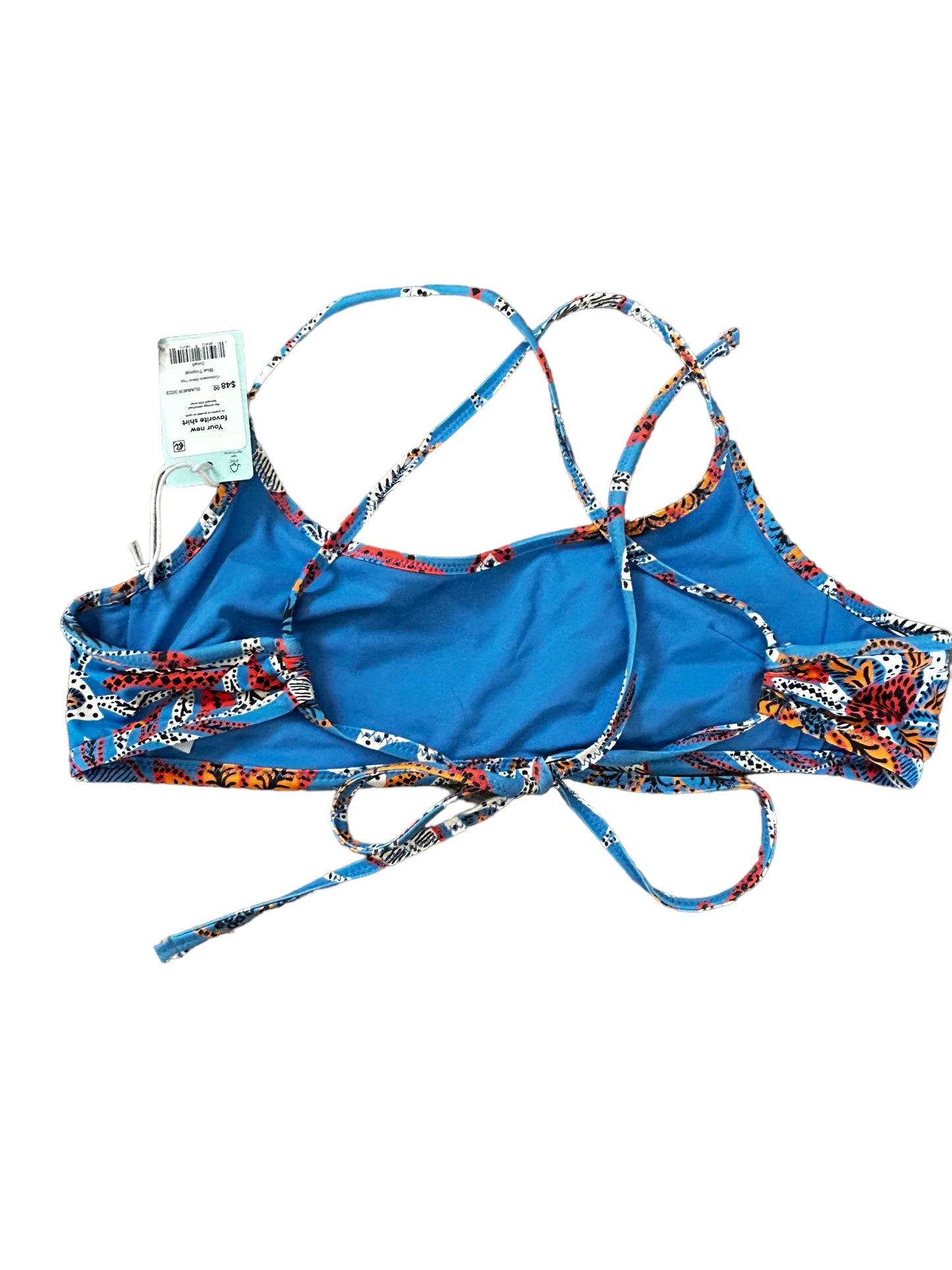 Marine Layer Crossback Bikini Top & Bottom in Blue Tropical