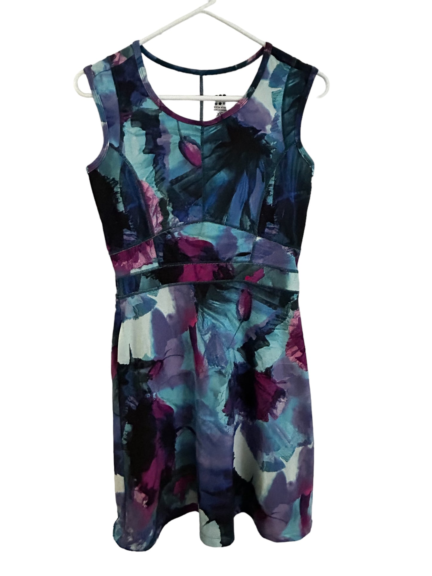 Title Nine Watercolor Dream Poppies Athletic Mini Dress