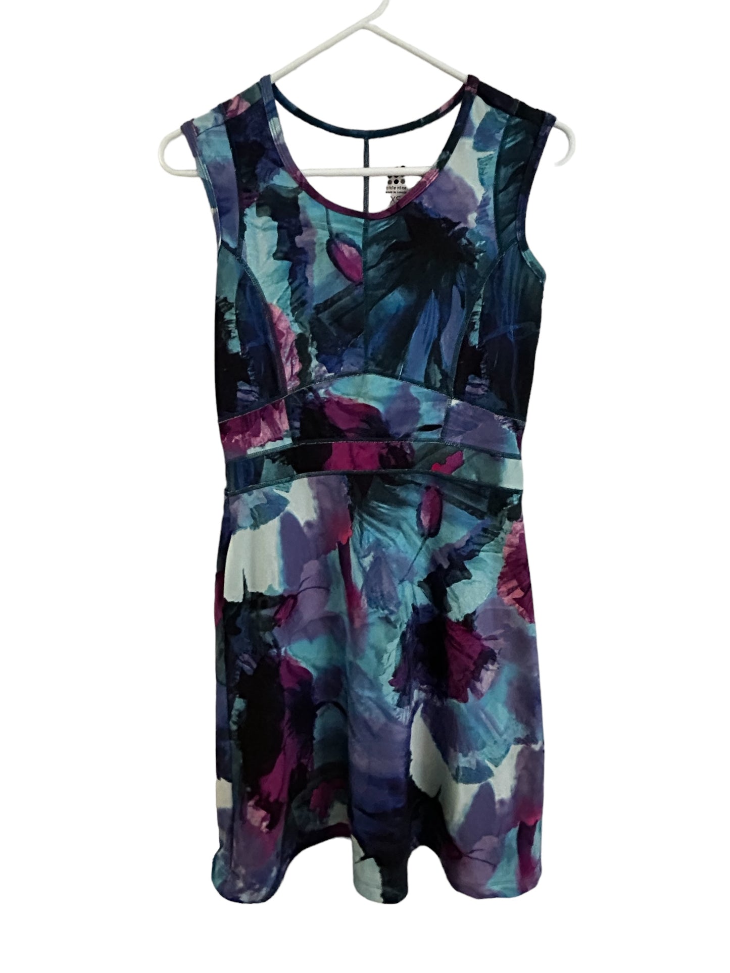 Title Nine Watercolor Dream Poppies Athletic Mini Dress