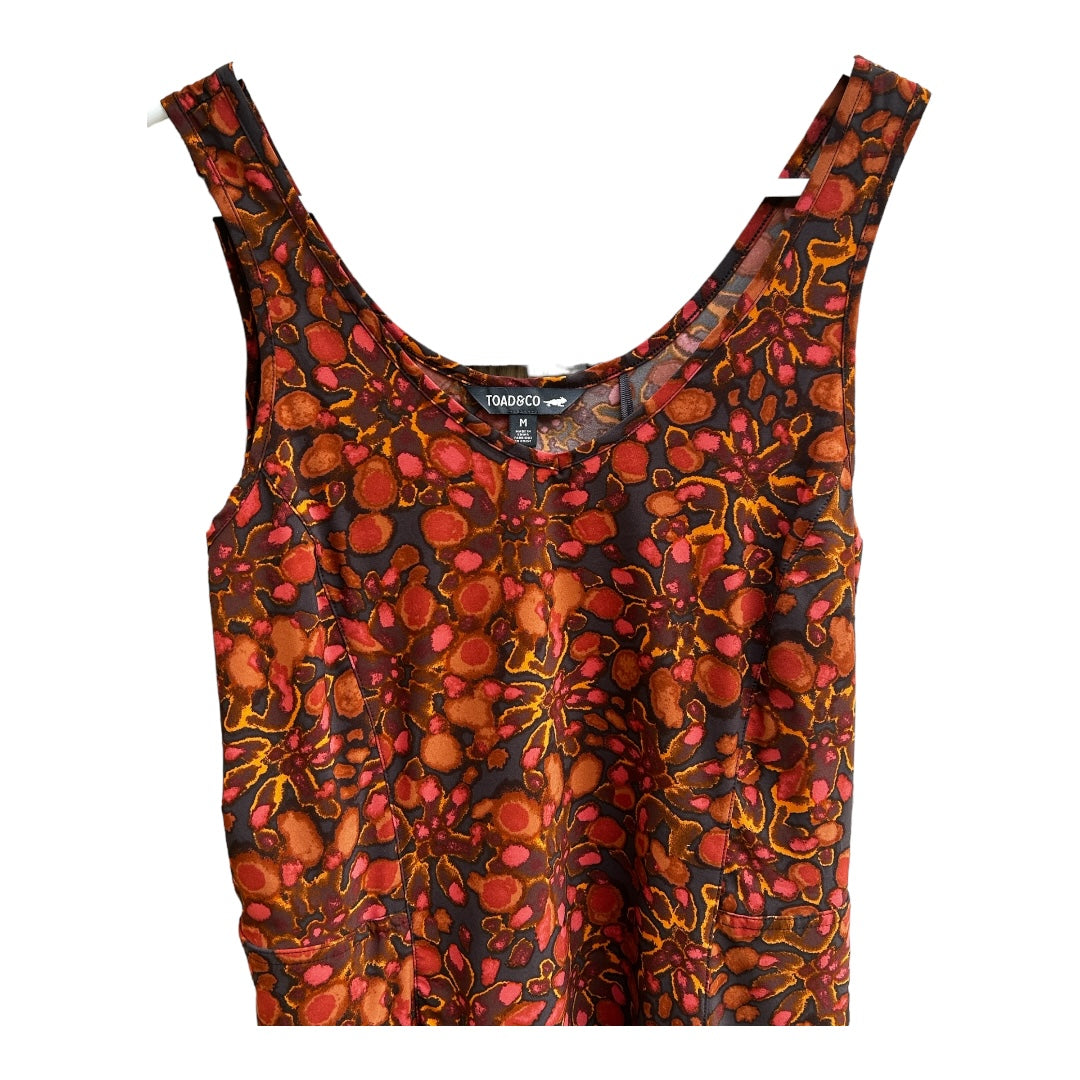 Toad&Co Size M Medium Sunkissed Petal Dress Orange Floral Sleeveless