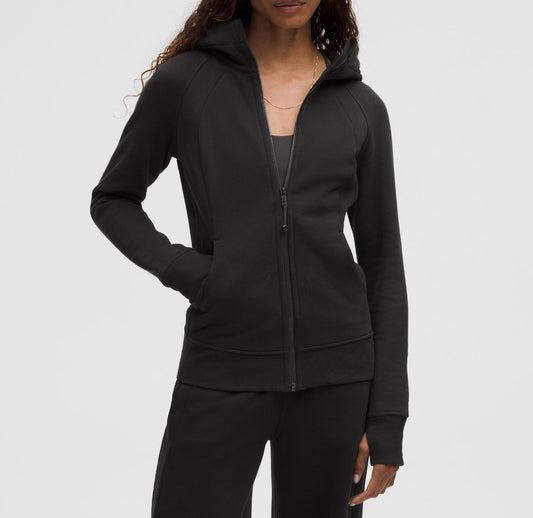 Lululemon Athletica Cotton Blend Full Zip Hoodie Jacket (Women's Size 20) Black