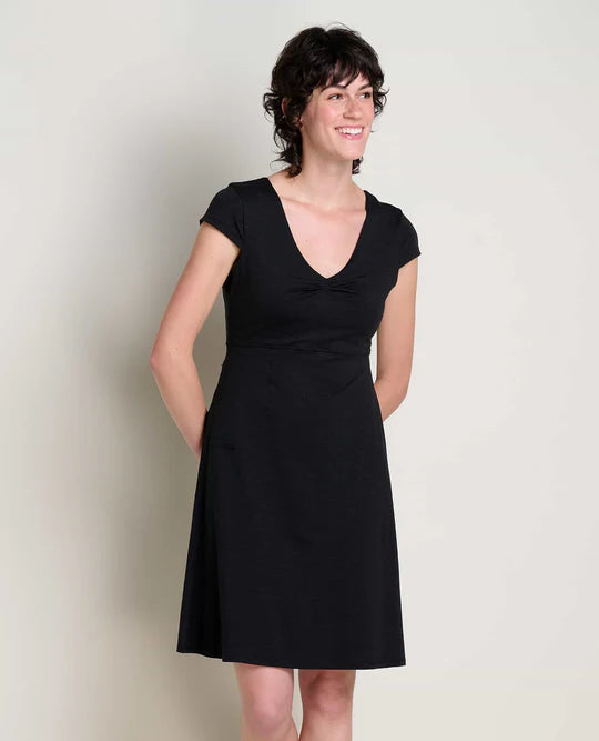 Toad & Co. womens black size medium Rosemarie Dress