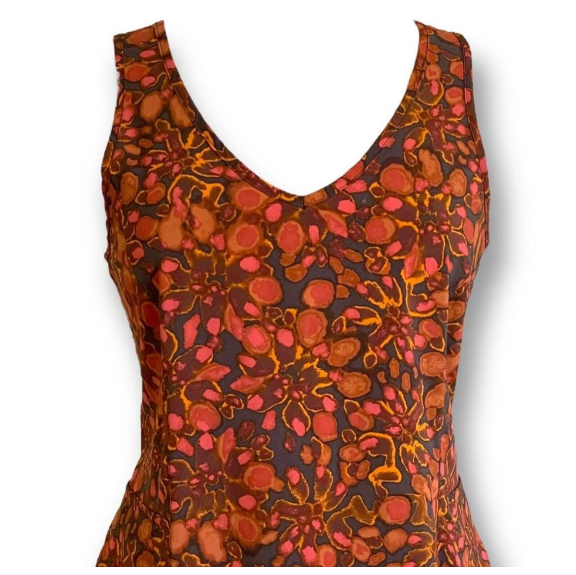 Toad&Co Size M Medium Sunkissed Petal Dress Orange Floral Sleeveless