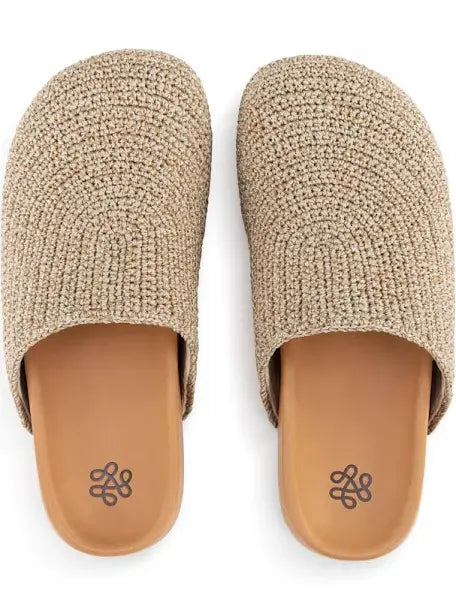 The Sak Bolinas Clog in Crochet and Leather, Slip On Entry