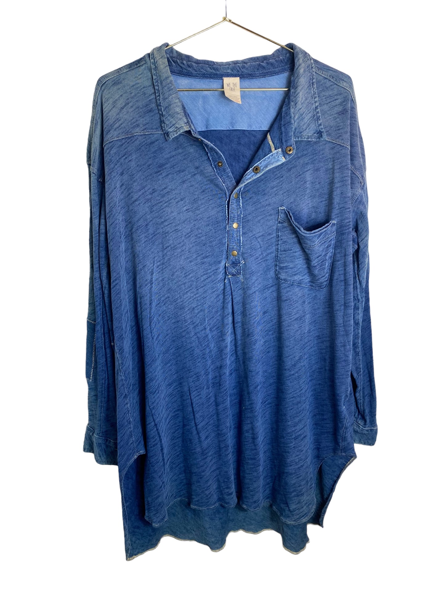 Free People We the Free Love This Henley Chambray Tunic