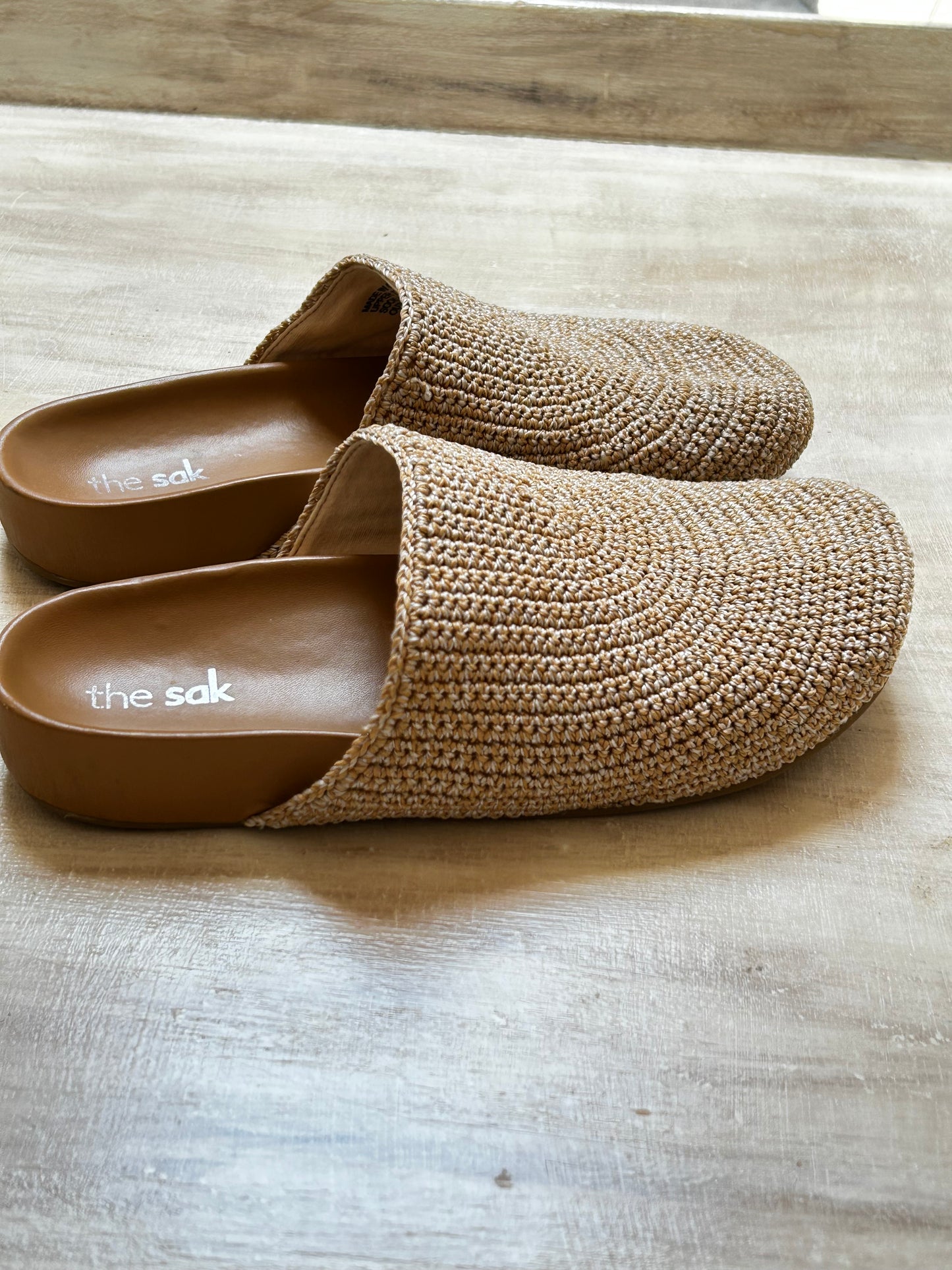 The Sak Bolinas Clog in Crochet and Leather, Slip On Entry