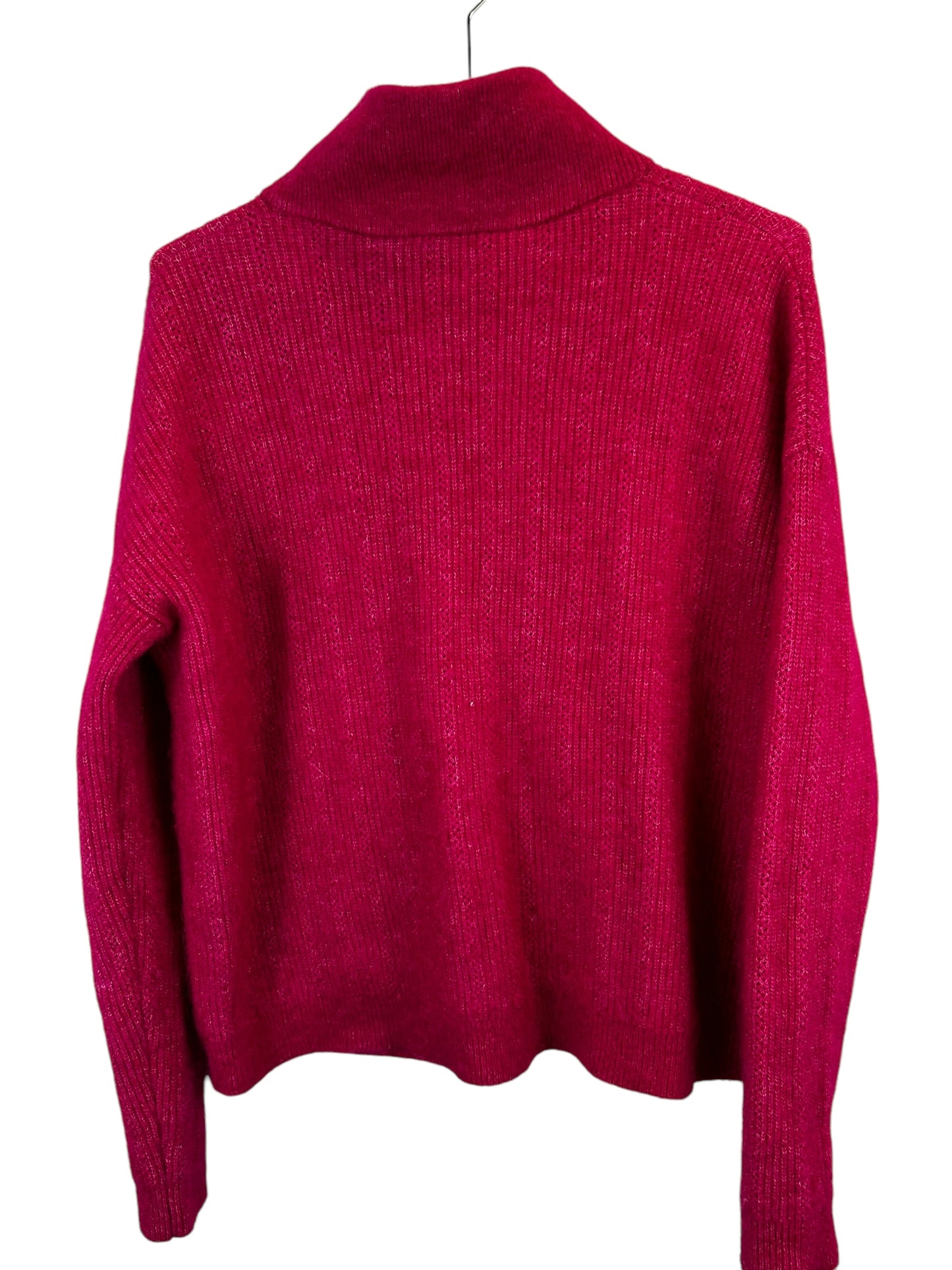 Sezane Claude sweater hot pink fuschia color size small