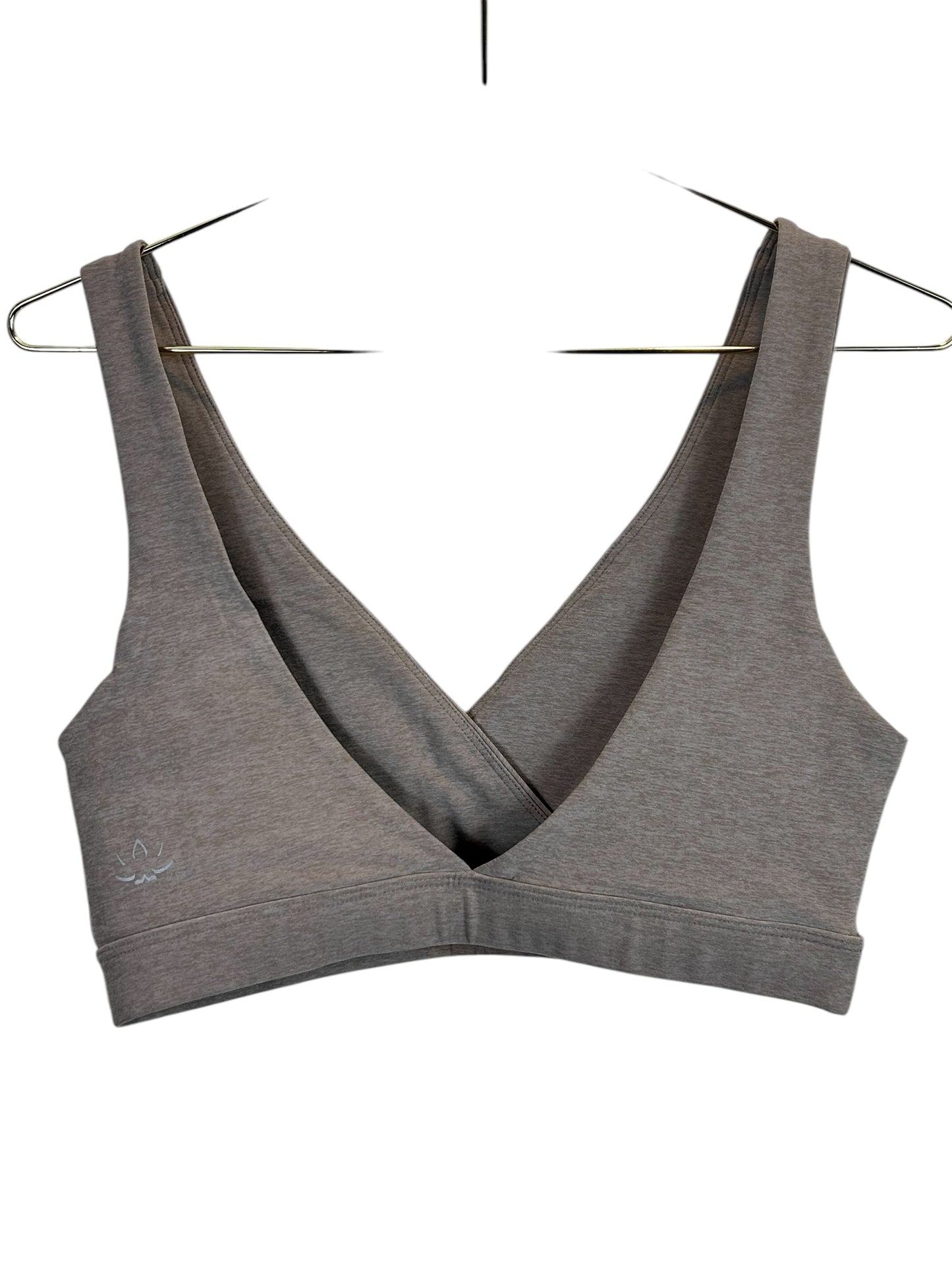 BEYOND YOGA SPACEDYE CROSSOVER BRA - BIRCH HEATHER