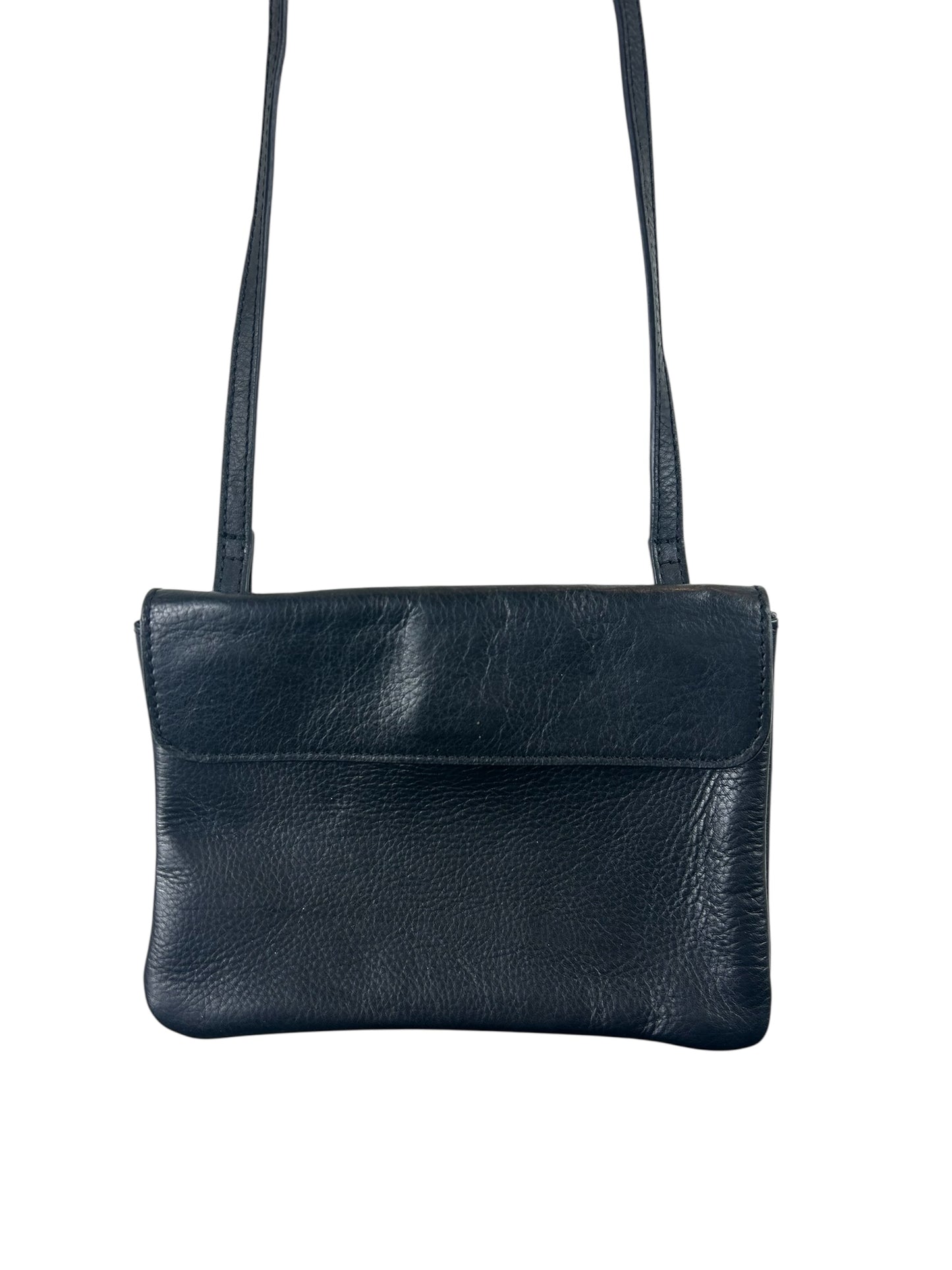 J. Jill Pebbled Leather Crossbody Bag | Black | Adjustable Strap Purse | EUC