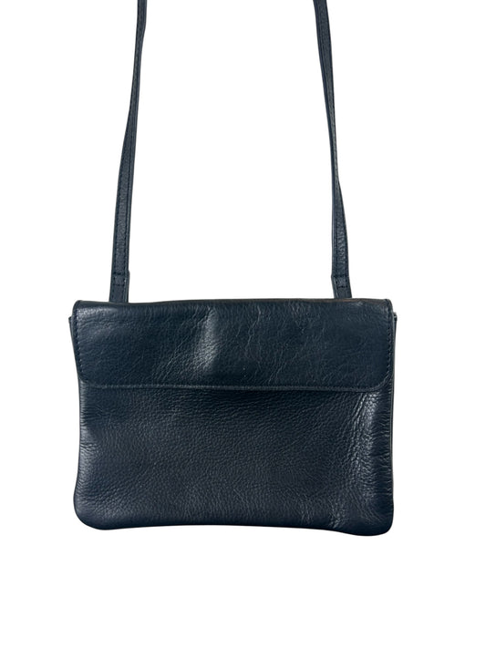 J. Jill Pebbled Leather Crossbody Bag | Black | Adjustable Strap Purse | EUC