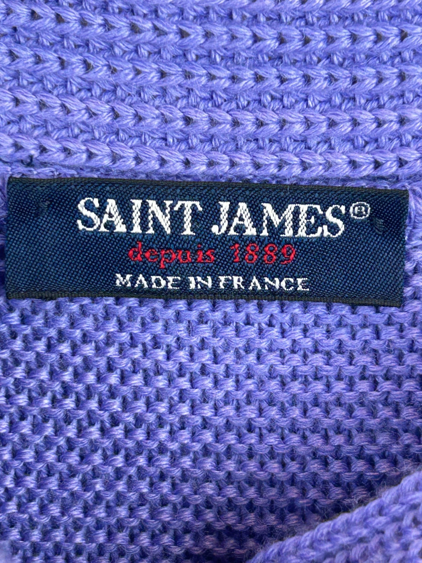 Saint James Adrets women’s purple cardigan knit sweater