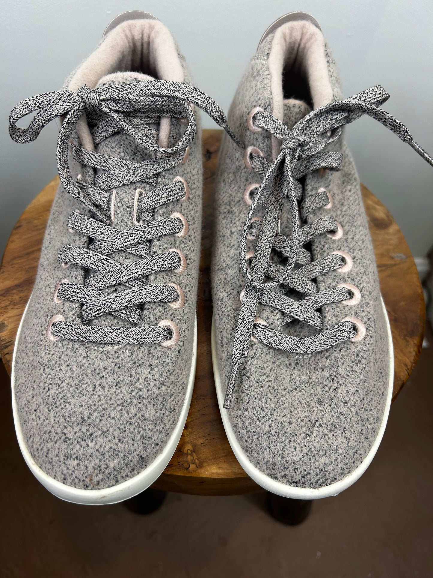 Allbirds Women's Wool Piper Mids WPM Lace Up Sneakers Shoes Atlas 9